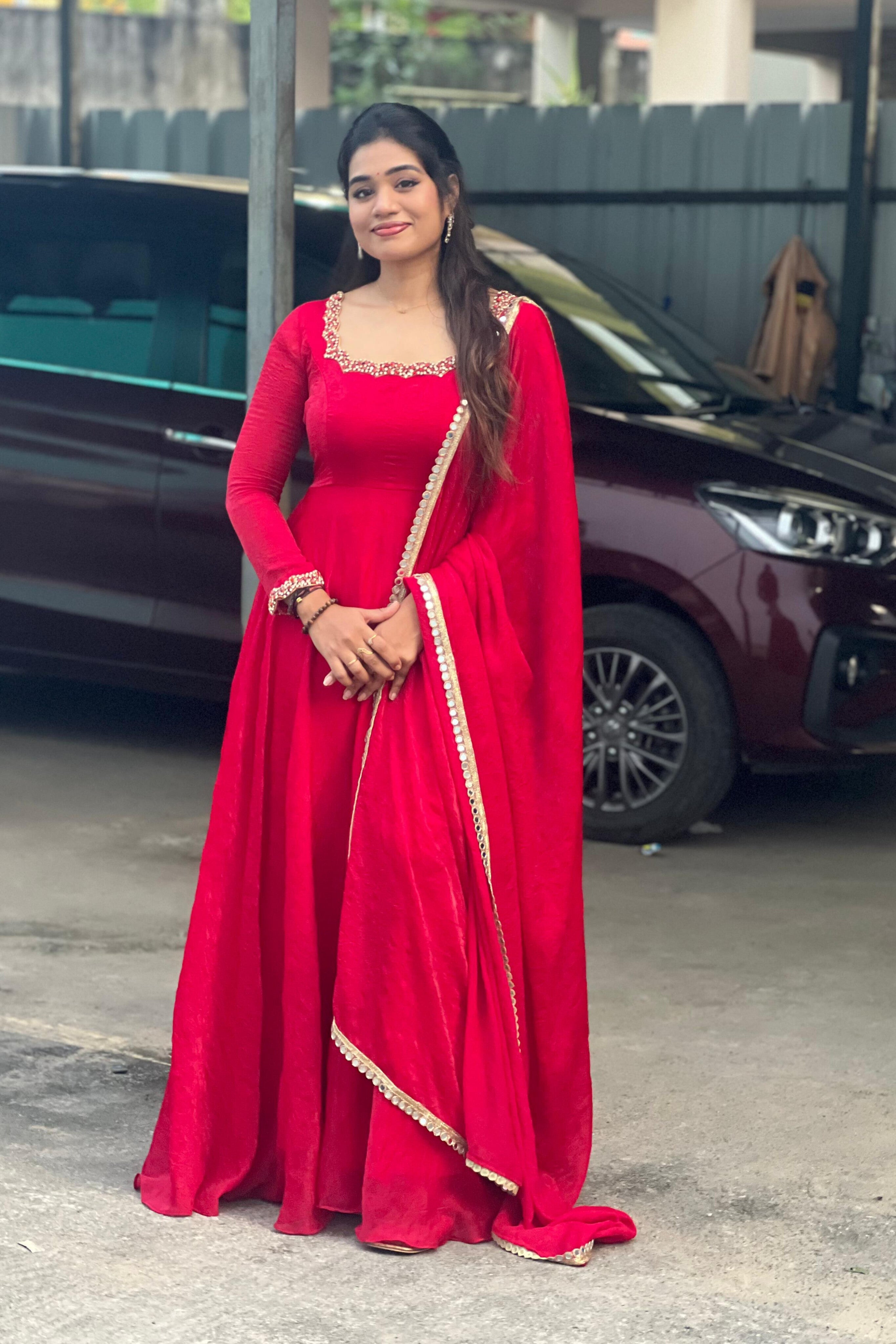 Jessy Premium Designer Anarkali Dress for Women - Elegant Indian Ethnic Wear for Weddings, Parties & Special Occasions | DD632