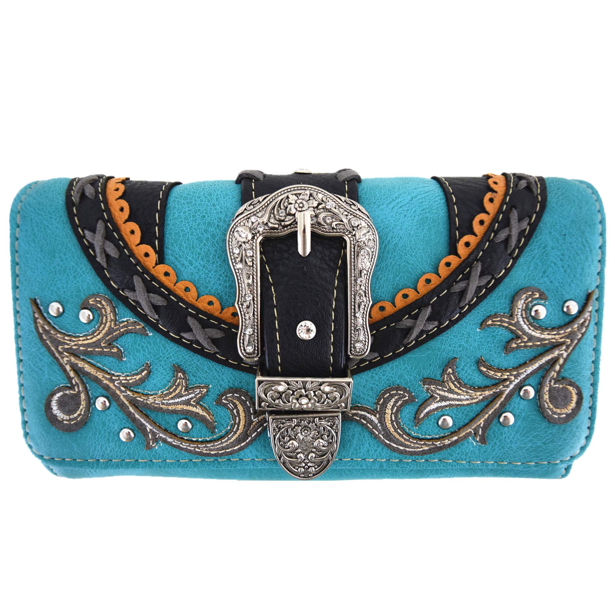 Western Floral Women's Backpack Set with Wallet - Biker & Country Style for Daily Use
