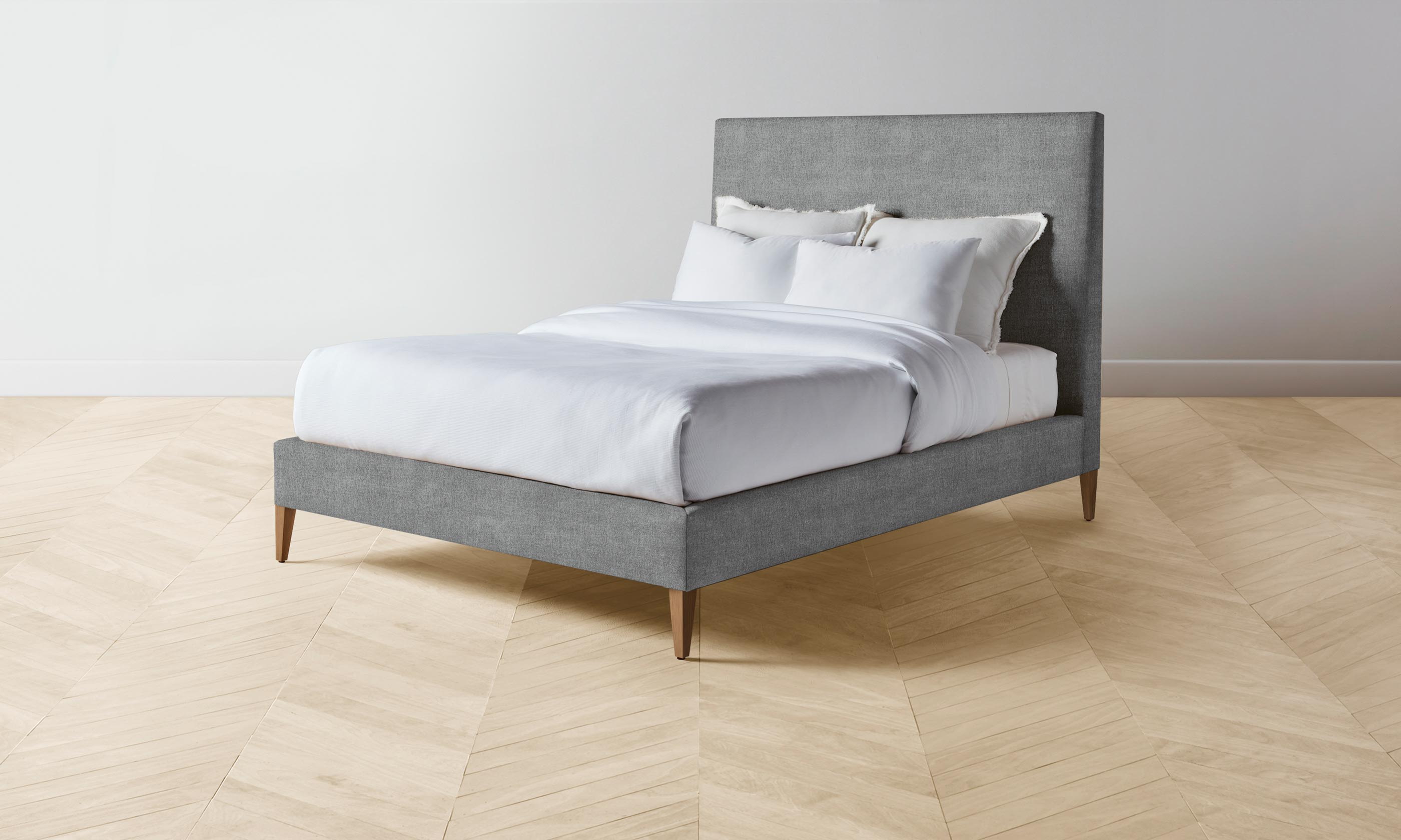 The Essex Bed - Premium Performance Mélange Weave Nightstand with USB Ports | Modern Bedside Table for Bedroom, Living Room & Office Organization