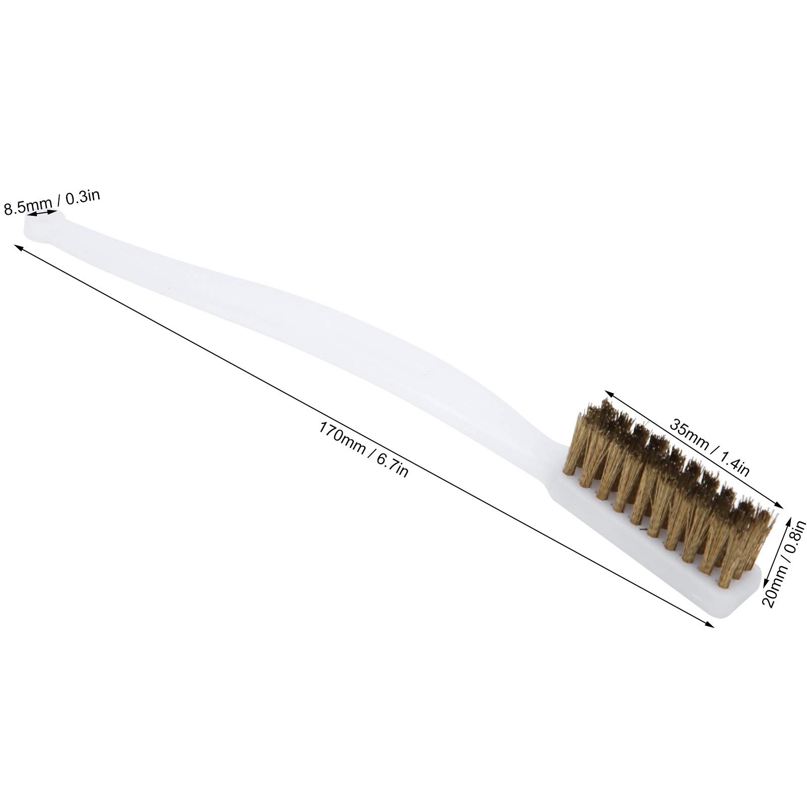 Copper Wire Brush for Rust Removal & Cleaning - Heavy Duty Industrial Wire Brush for Nozzle, Metal, and Surface Cleaning - Ideal for Industrial Maintenance, Automotive Repair, and DIY Projects