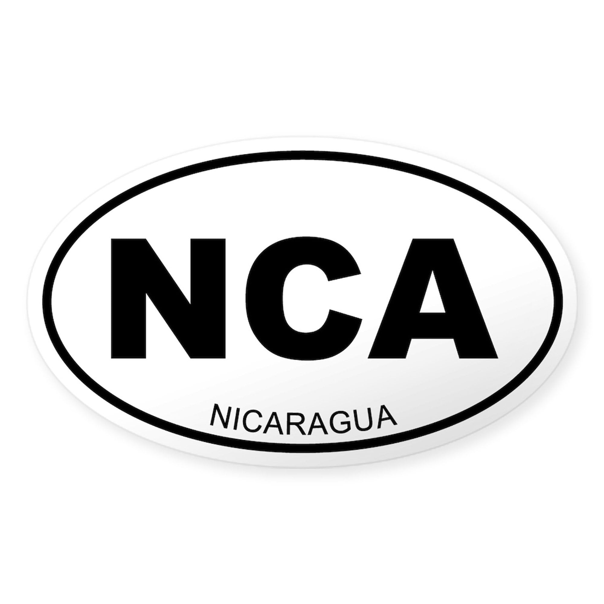 Nicaragua Oval Car Bumper Sticker - Durable Decal for Cars & Laptops