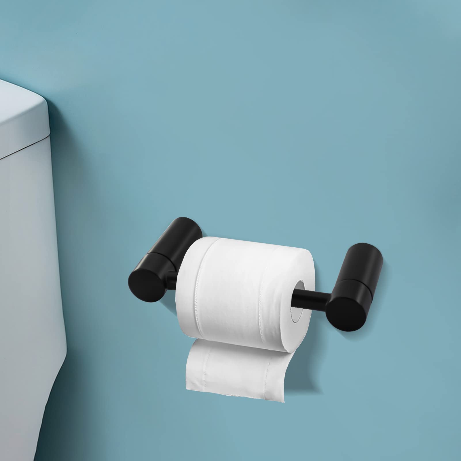 Moen Align Wall Mount Toilet Paper Holder Replacement - YB0408BL Matte Black for Bathroom, Restroom & Home Decor
