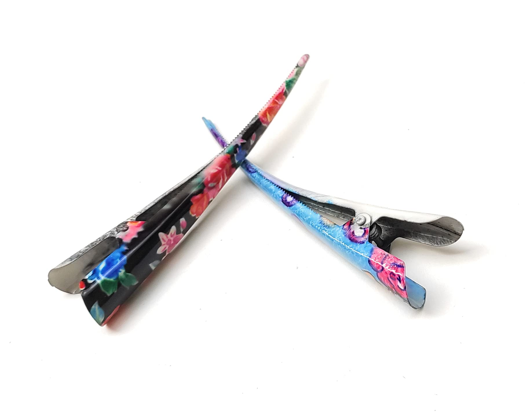 MOOLYAVAAN Acrylic Duckbill Hair Clips - 3 Pack Printed Duck Teeth Bows Hair Barrettes with Crow Design, Fashion Hairpins for Women & Girls (Color May Vary) - Perfect for Parties, Cosplay, and Daily Hair Styling