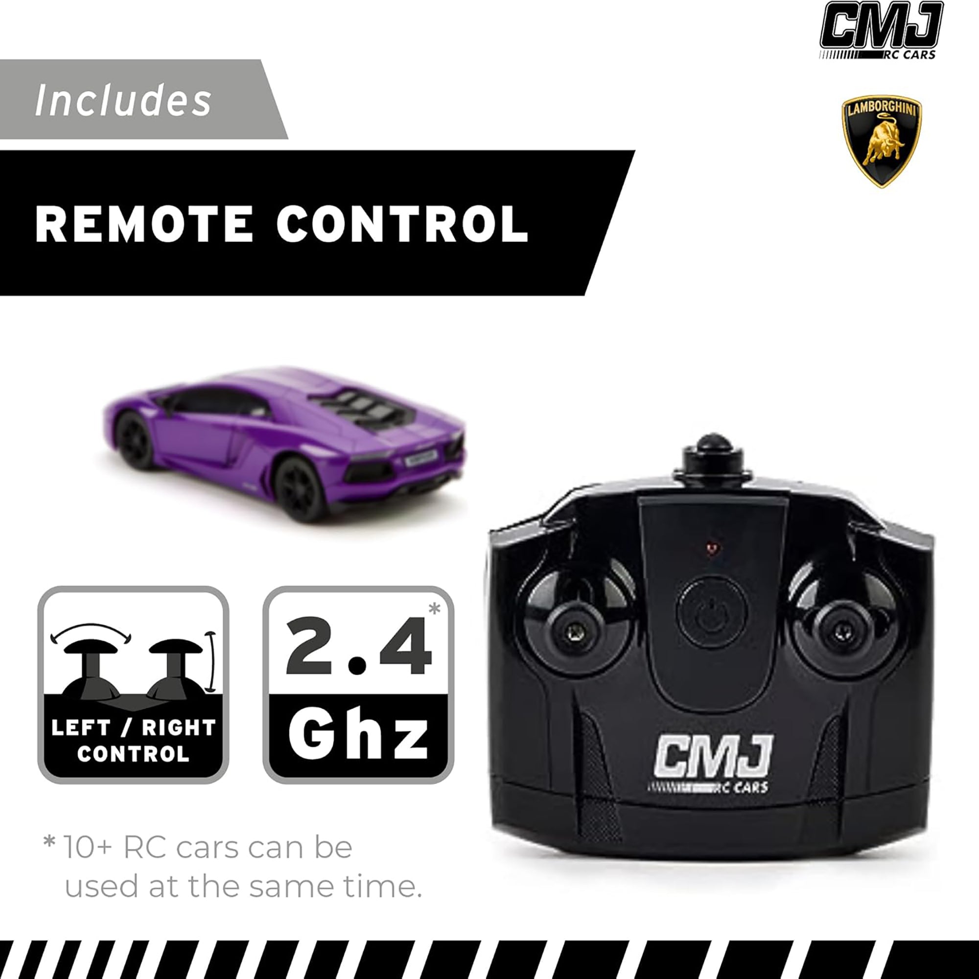 1:24 Scale RC Lamborghini LP700-4 Remote Control Car - 2.4GHz Purple Radio Controlled Vehicle with LED Headlights | Perfect for Kids Gifts, Indoor Racing & Collectible Display
