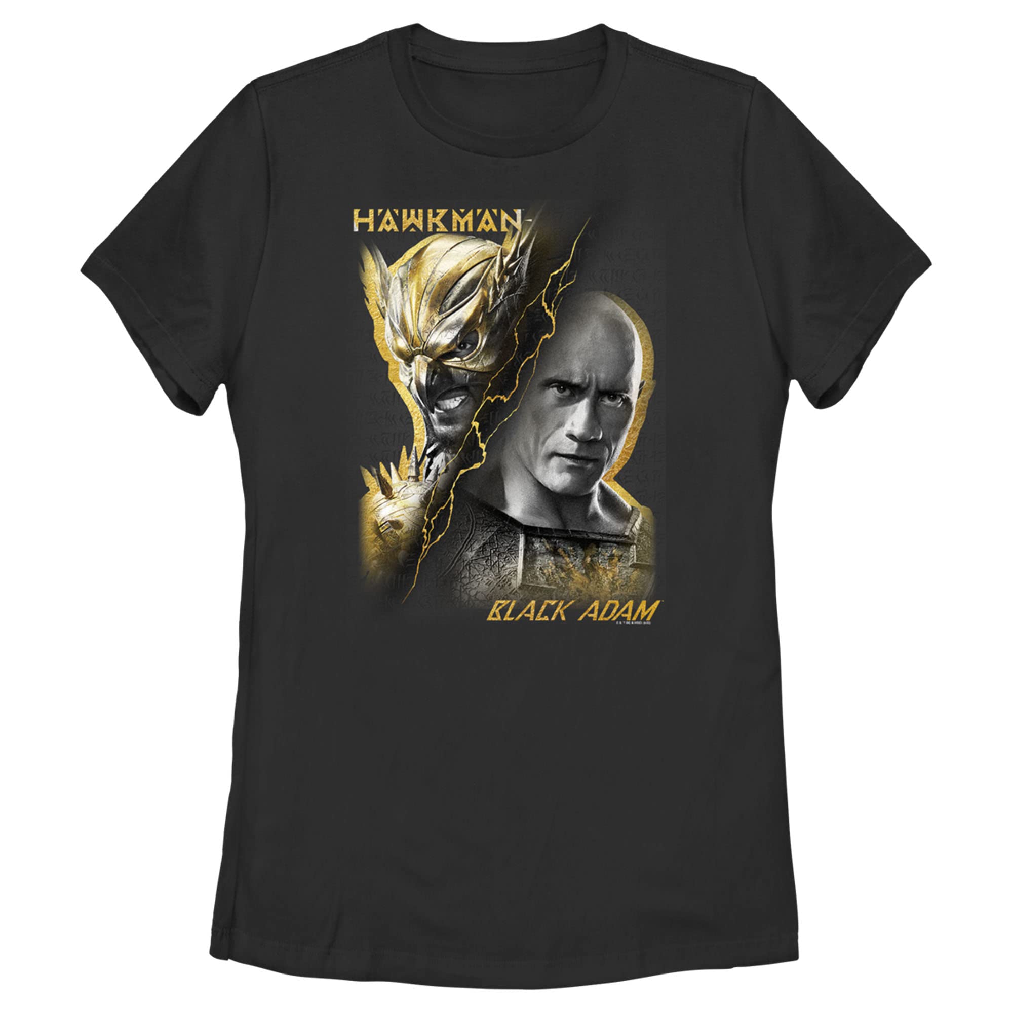 Women's Black Adam Man VS Myth Graphic T-Shirt - Soft Cotton Tee for Casual Wear, Superhero Fans & Comic Book Lovers