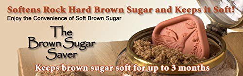 JBK Terra Cotta Brown Sugar Saver - Natural Clay Moisture Absorber for Food & Snacks - Keep Brown Sugar Soft & Snacks Crisp