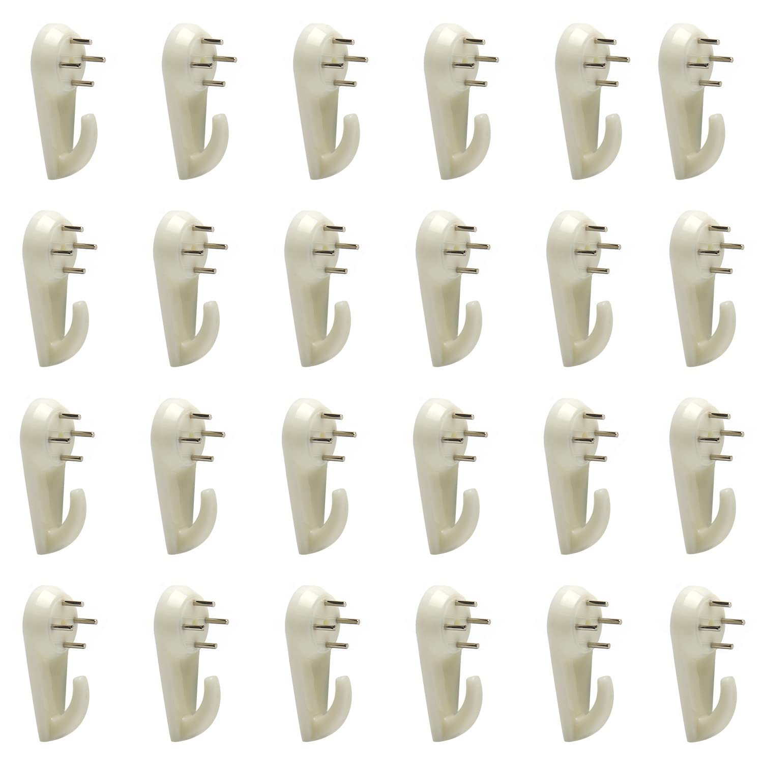 30PCS White Picture Hangers & Ceiling Hooks Kit with Nails - Heavy Duty Photo Frame Hangers for Hanging Plants, Mugs, Wind Chimes, Kitchen Utensils - Perfect for Home Decor, Wall Organization & DIY Projects