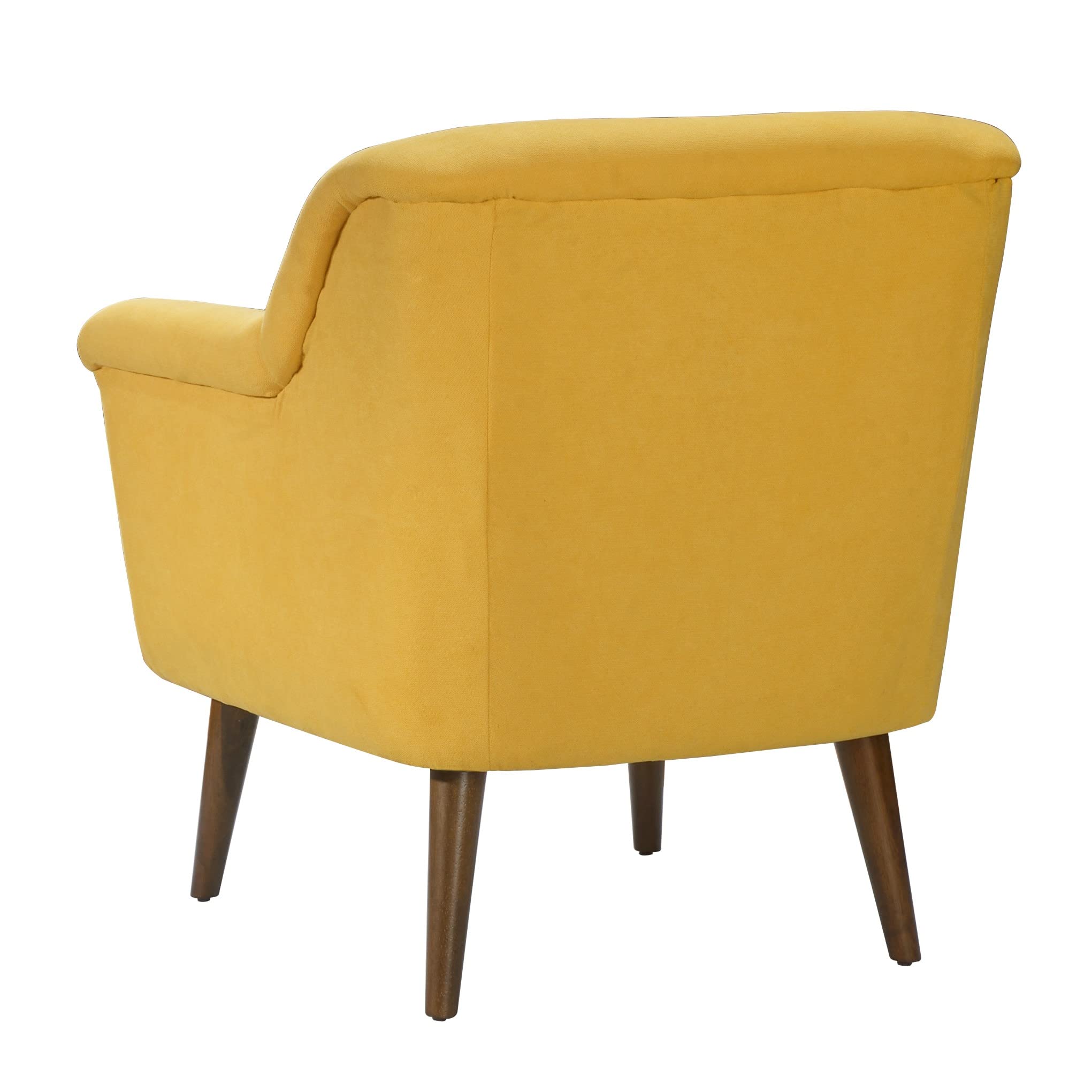 Lilola Home Shelby Yellow Woven Fabric Oversized Armchair - Modern Accent Chair for Living Room, Bedroom & Office - Comfortable Lounge Chair for Relaxing & Reading