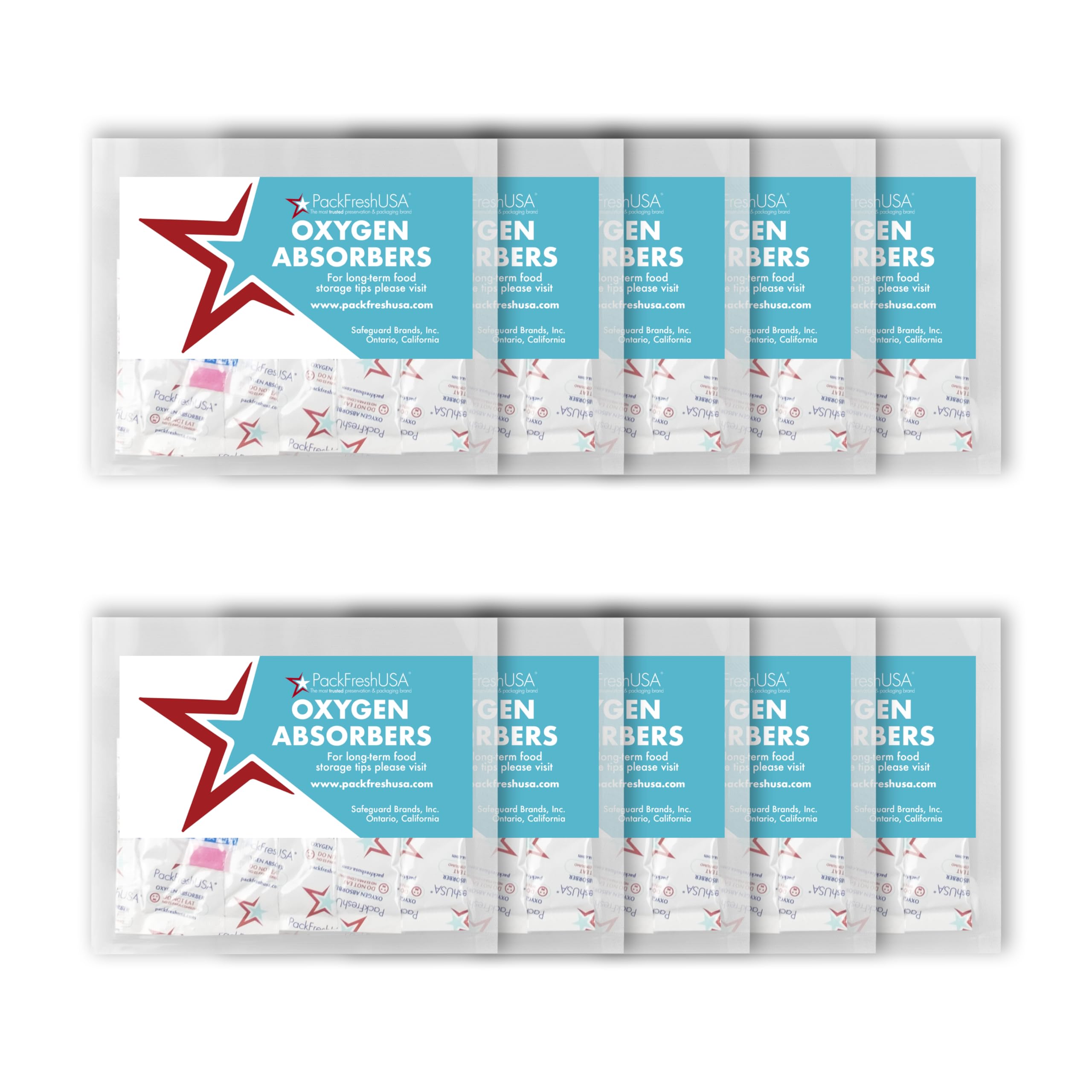 100cc Oxygen Absorber Packets (200 Count) - 10 Compartment Food Storage Packs for Long-Term Food Preservation - Perfect for Dry Foods, Grains, Nuts & Emergency Supplies Storage
