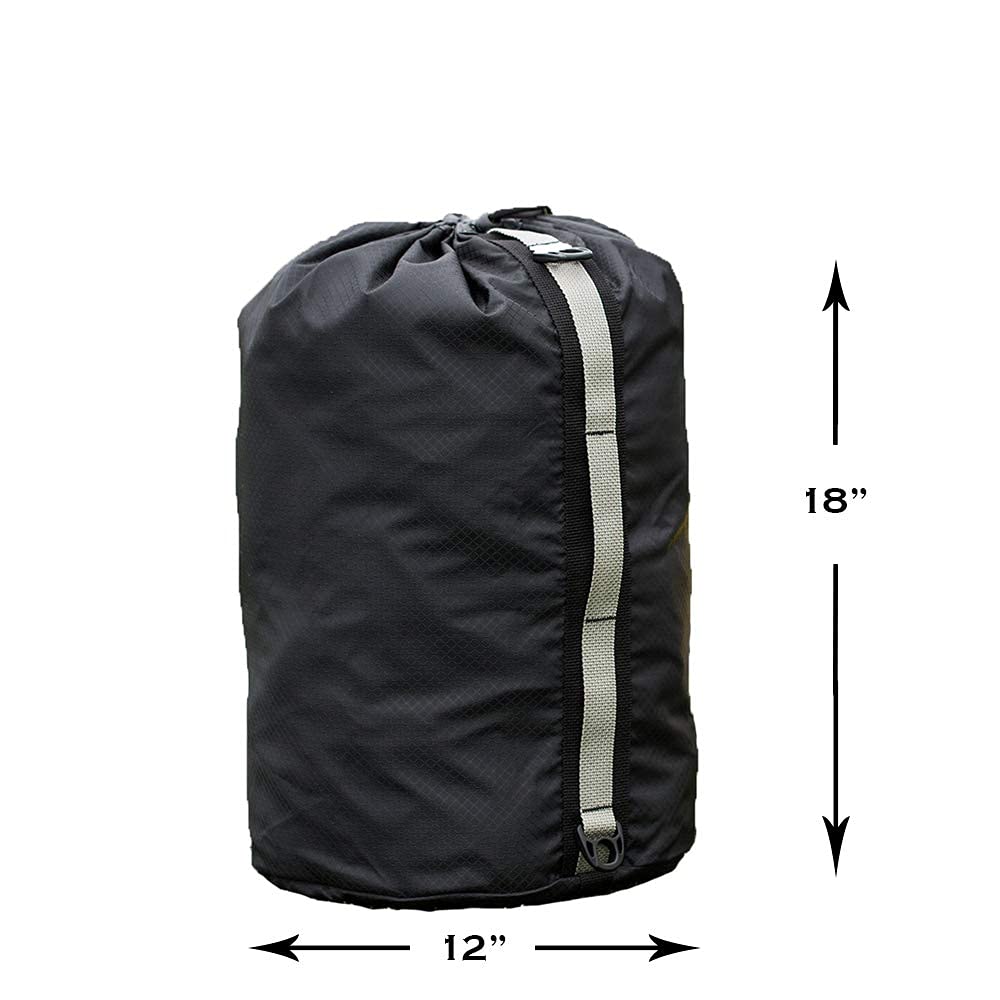 Mambe Extreme Weather Outdoor Blanket - Large Black 100% Waterproof Windproof Fleece & Nylon Throw - Machine Washable for Camping, Hiking, Picnics, Beach & Emergency Survival Gear