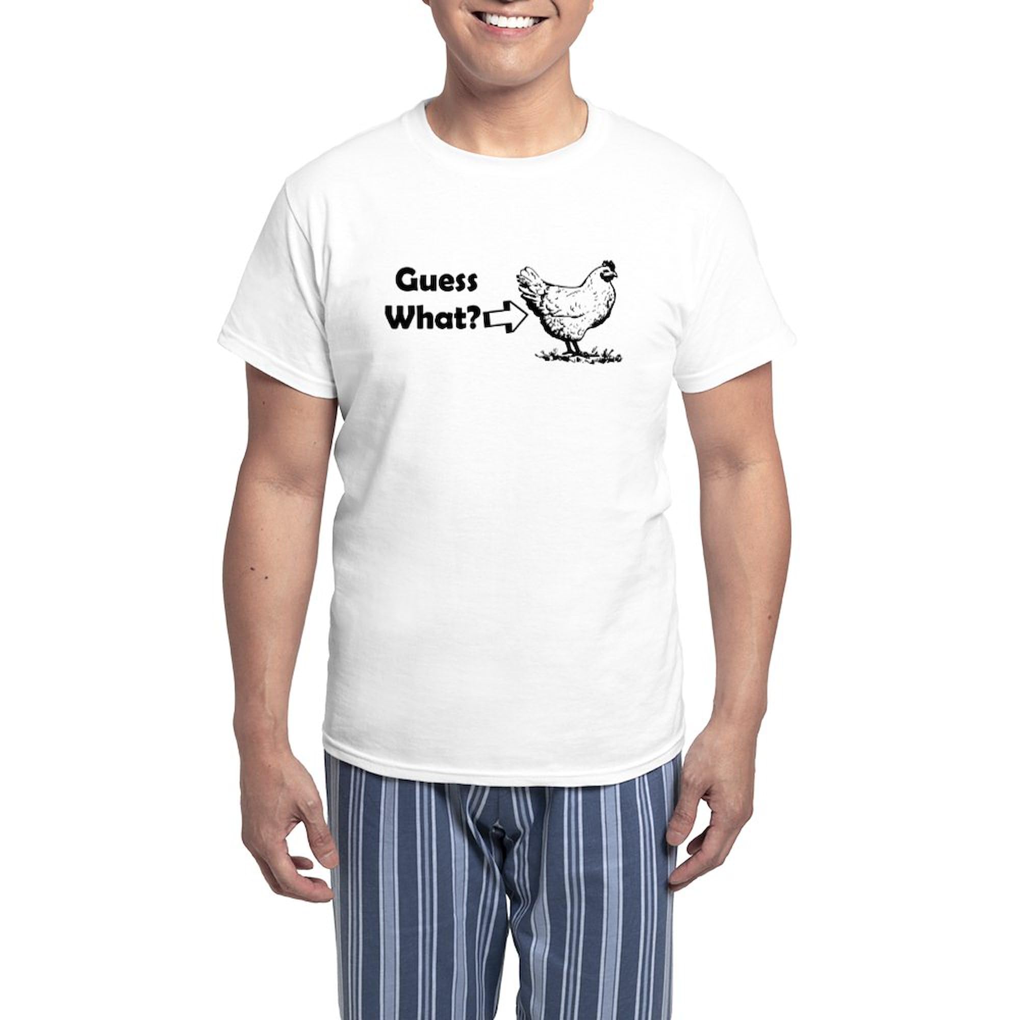 Guess What Chicken Butt Pajamas for Men - Funny Novelty Sleepwear Set | Soft & Comfortable Cotton PJs for Lounge & Sleep | Perfect Gift for Birthday & Christmas