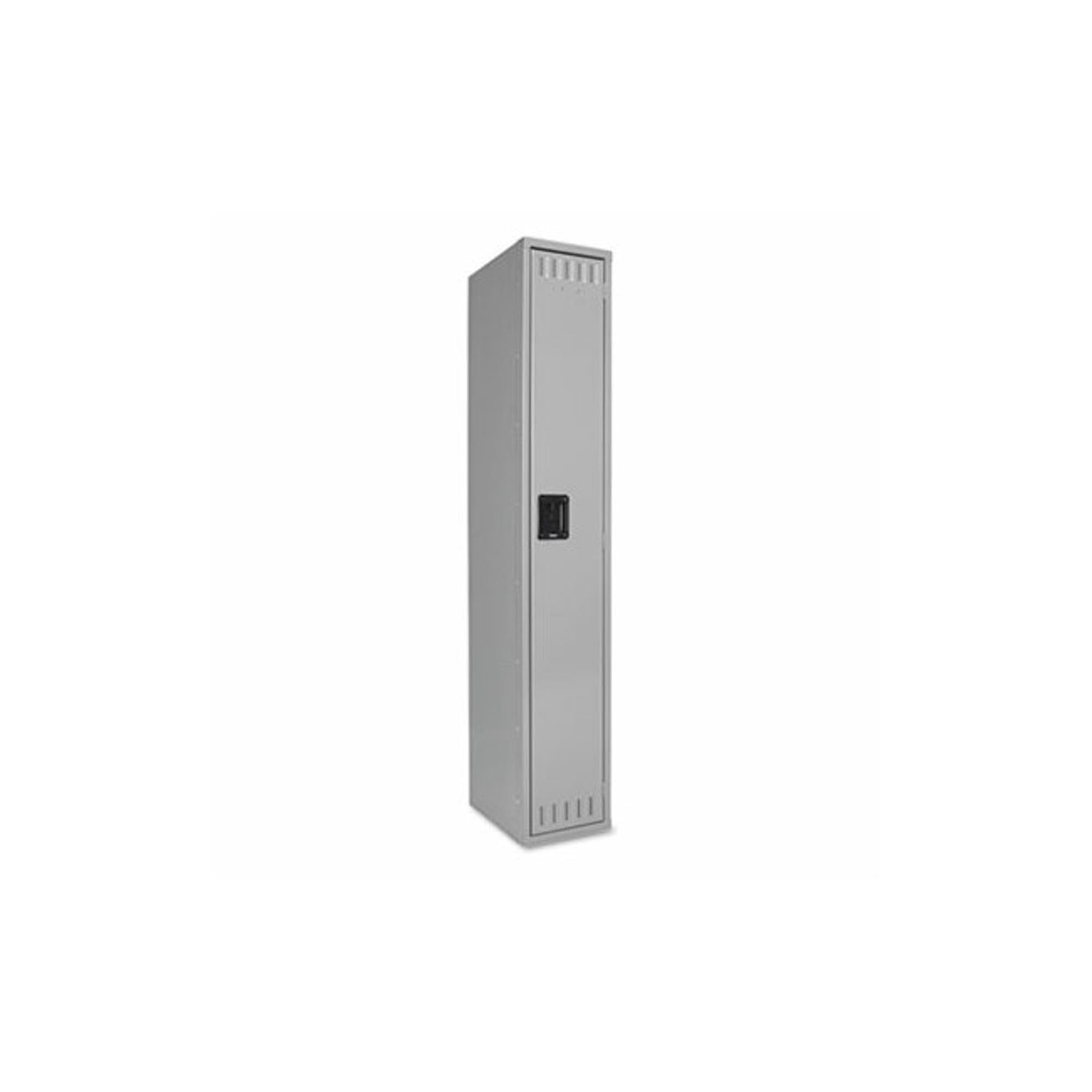 Tennsco 12x18x72-Inch Single Tier Locker with Shelf - Medium Gray Metal Storage Cabinet for School, Gym & Office Organization