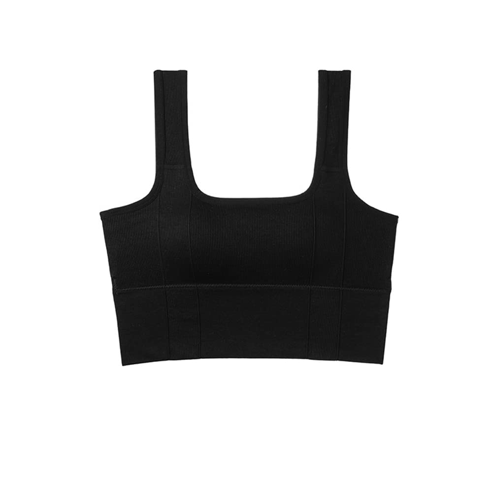 PHEZEN Women's Wireless Sports Bra - Full Coverage Seamless Bralette with U-Shaped Molded Cups - Comfortable & Soft for Yoga, Gym & Everyday Wear