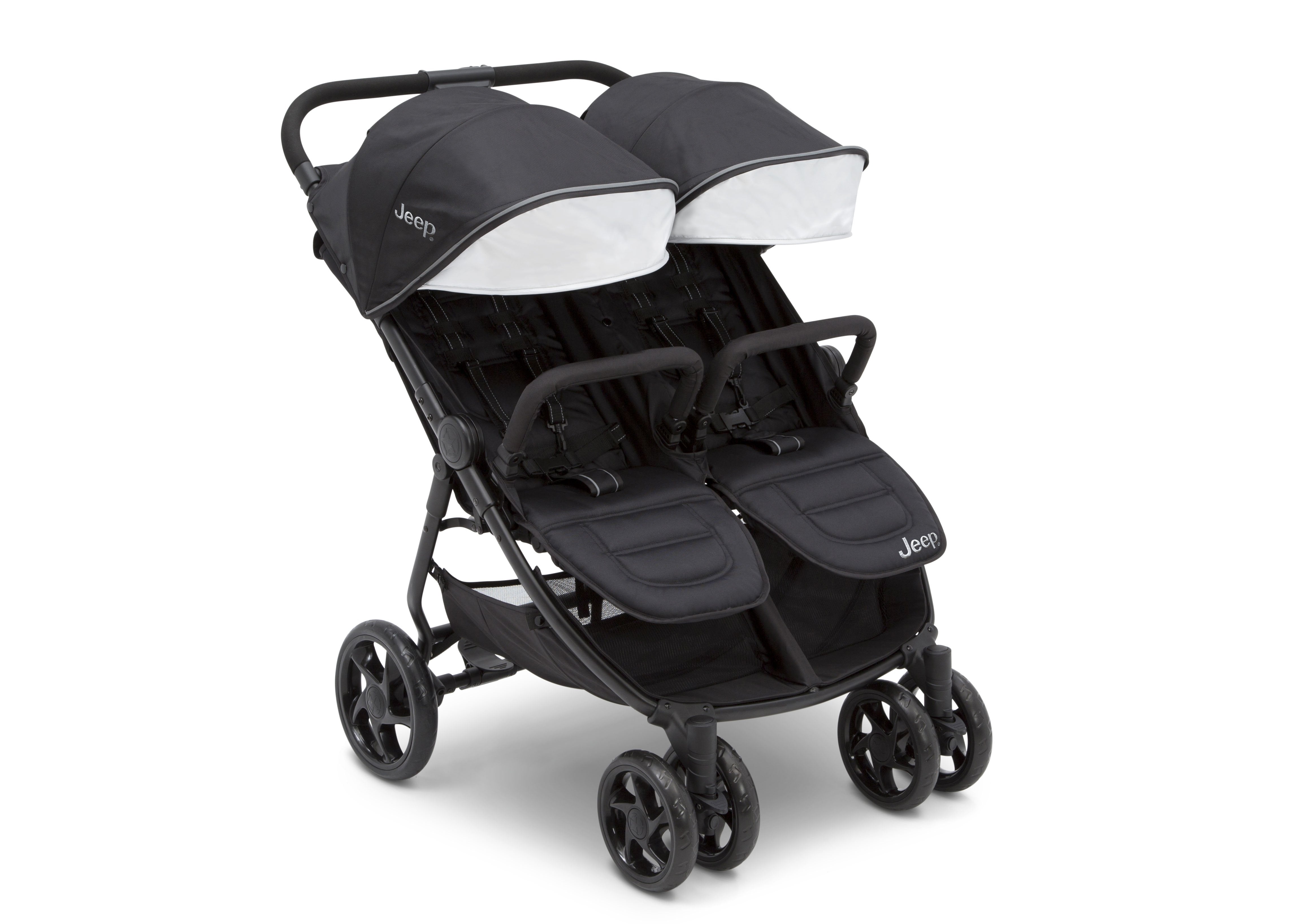 Jeep® Destination Side by Side Double Stroller - Lightweight & Compact for Twins or Siblings - Perfect for Shopping, Travel & Outdoor Adventures