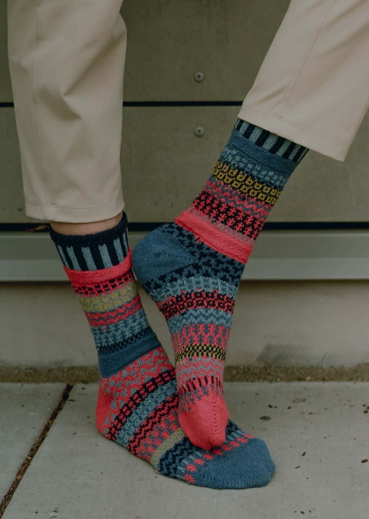 Premium Masala Knitted Crew Socks - Made in USA - Soft & Comfortable Cotton Socks for Men & Women - Perfect for Casual Wear, Work & Outdoor Activities