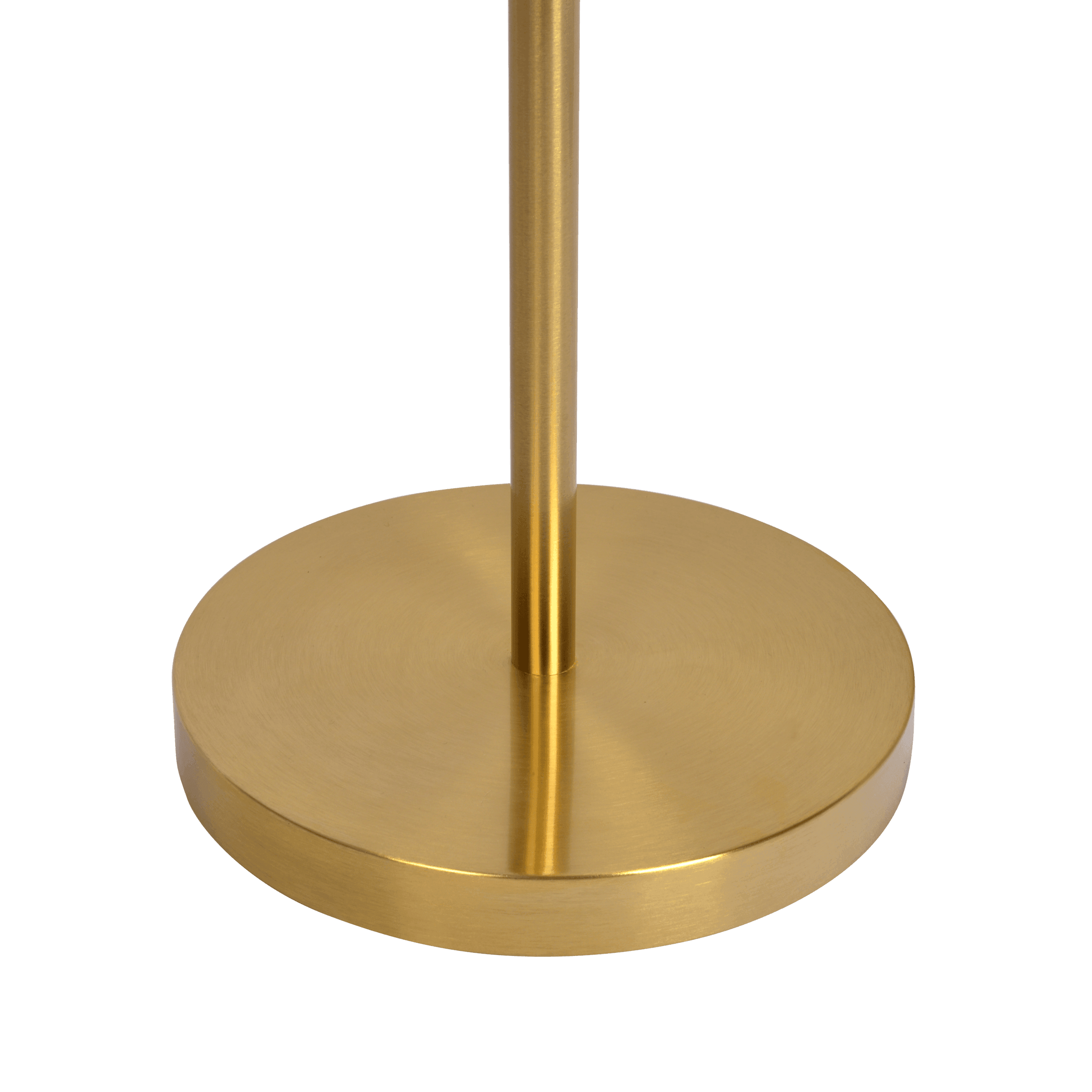 Brilliance Modern Gold Brush Floor Lamp with Opal Glass Shades & Round Metal Base - Elegant Lighting for Living Room, Bedroom, or Office Decor