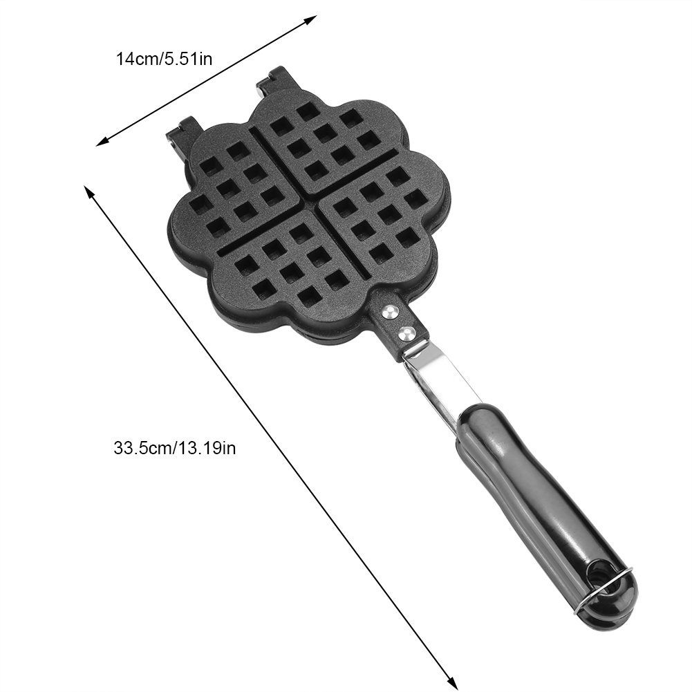 Hilitand Non-Stick Heart Shaped Waffle Maker - Household Kitchen Waffle Iron for Baking - PFOA Free & Safe Materials - Perfect for Breakfast, Brunch & Family Gatherings