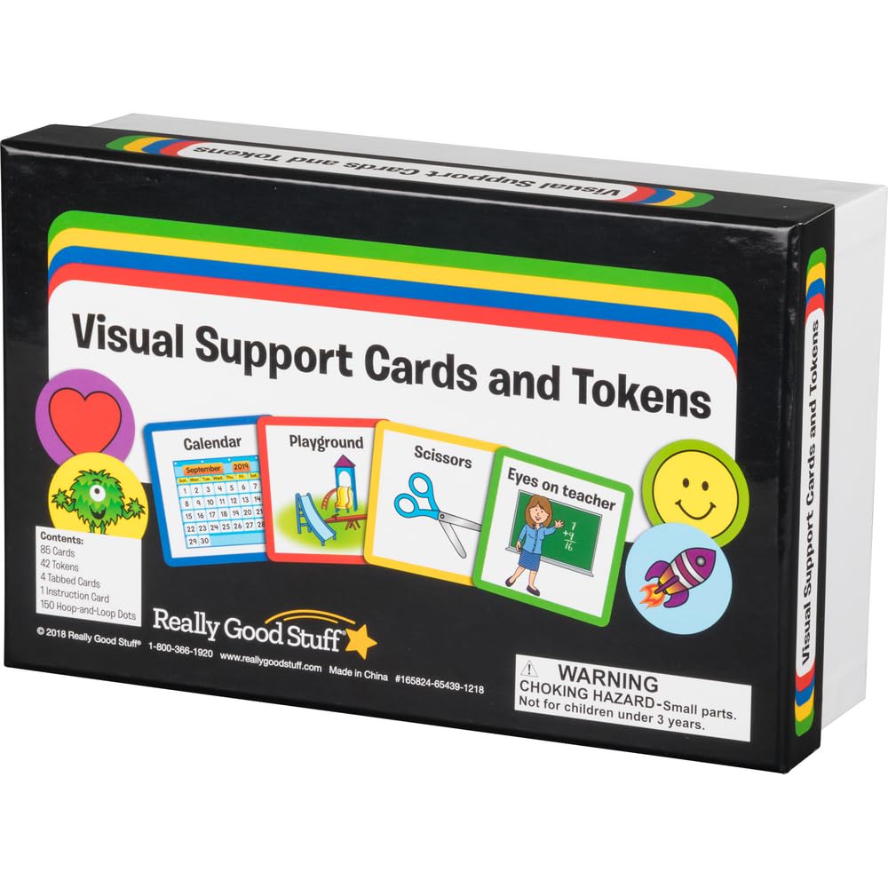 Visual Support Folder & Cards Set - 85 Communication Cards with 1 Organizer Folder | Autism & Special Education Learning Tools for Classroom & Home Use
