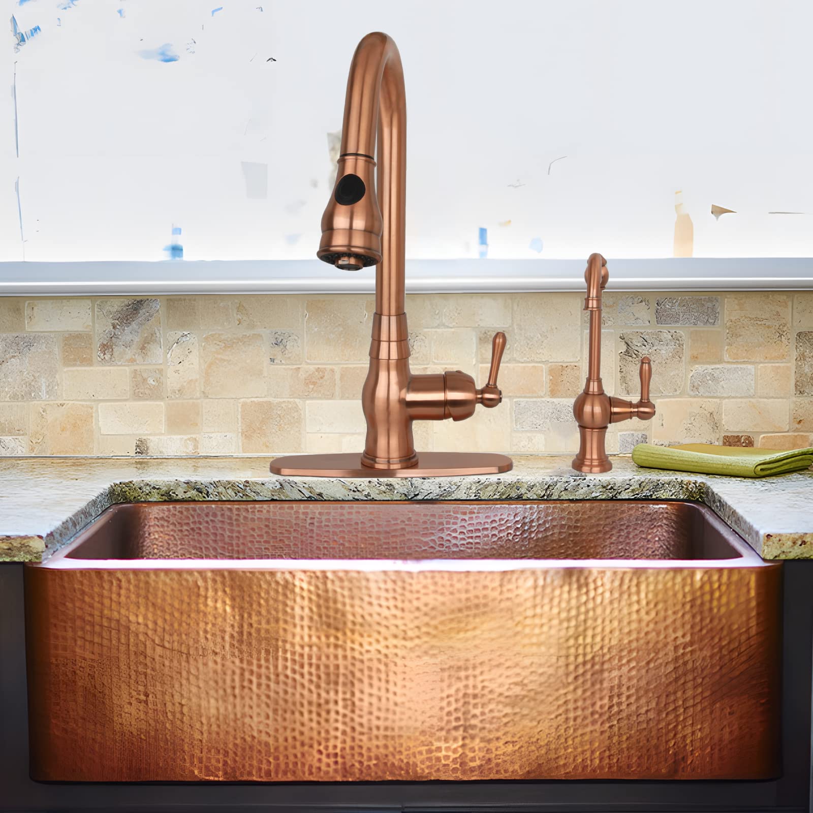 Akicon Copper Kitchen Water Filter Faucet - Lead-Free Brass Drinking Water Faucet for Reverse Osmosis & Filtration Systems | Non-Air Gap Design | Cold Water Only | 5-Year Warranty | Perfect for Clean Drinking Water in Homes & Offices