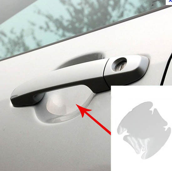 4 Pack Universal Clear Side Door Handle Protective Film - Anti-Scratch Vinyl Wrap for Car Door Handles - Perfect for Daily Commute, Parking Lot Protection & Vehicle Maintenance