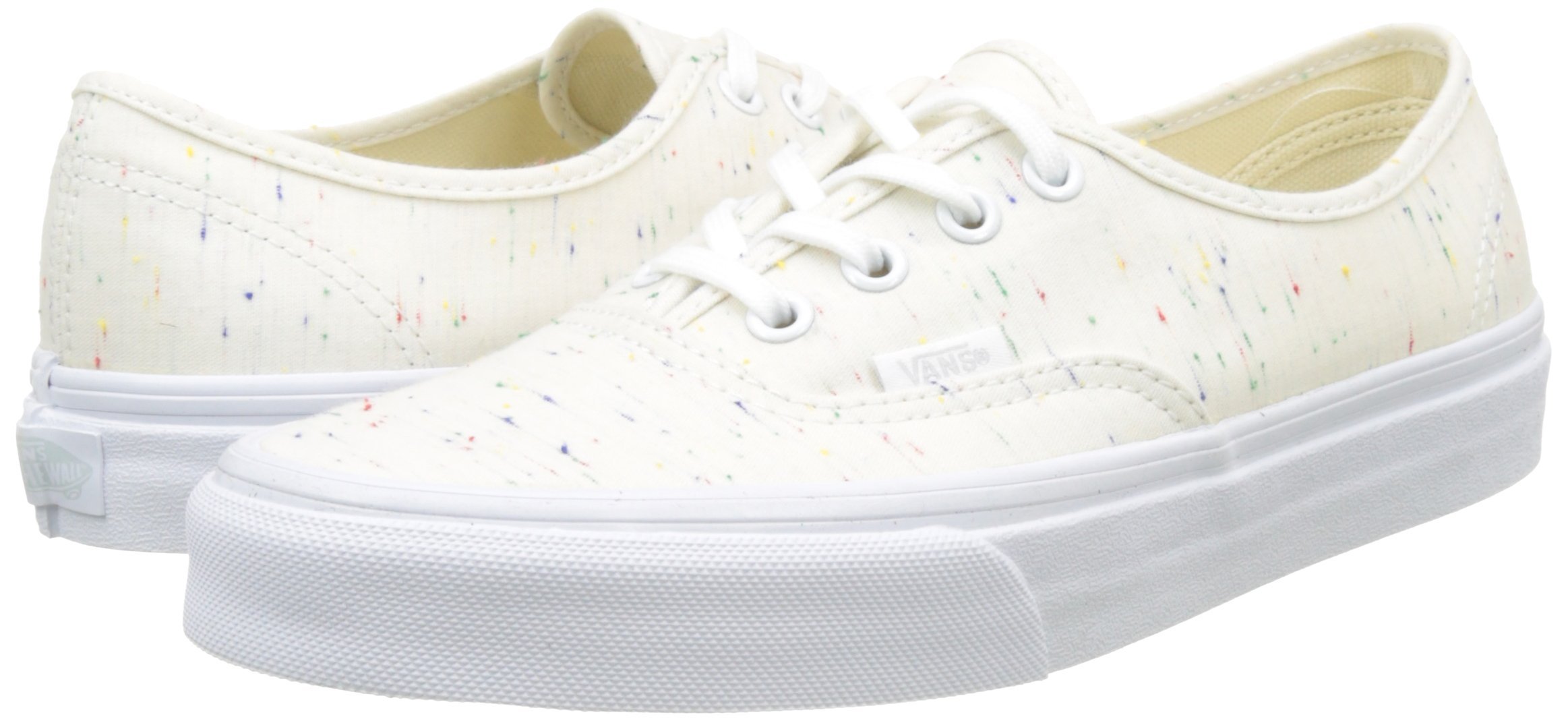 Vans Women's Classic Low-Top Sneakers - Off-White Speckle Jersey Cream/True White - Size 41 - Casual Streetwear Shoes for Everyday Wear & Skateboarding