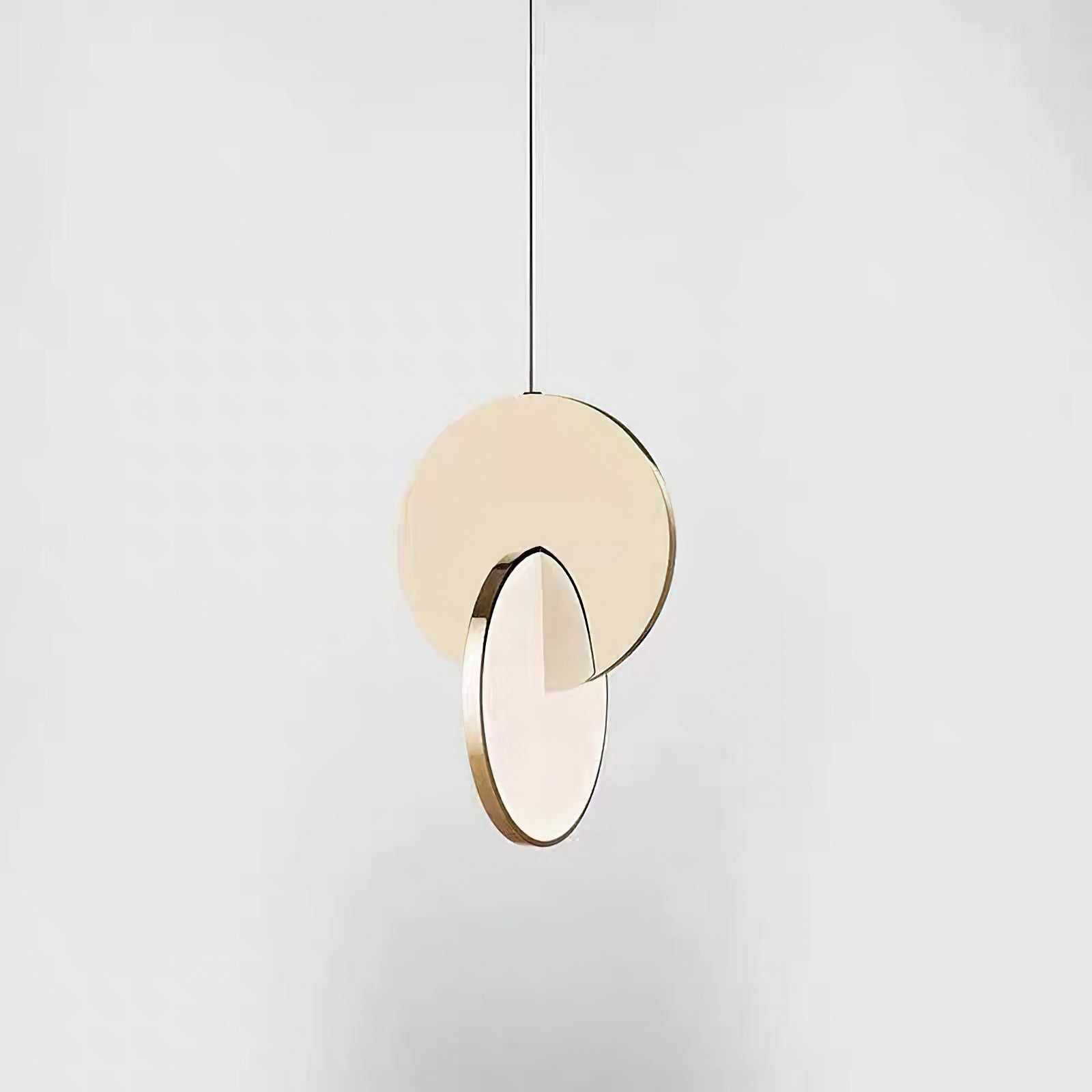 Modern Overlapping Circular Pendant Light - Sleek Metal Design for Dining Room, Kitchen Island & Living Room Decor