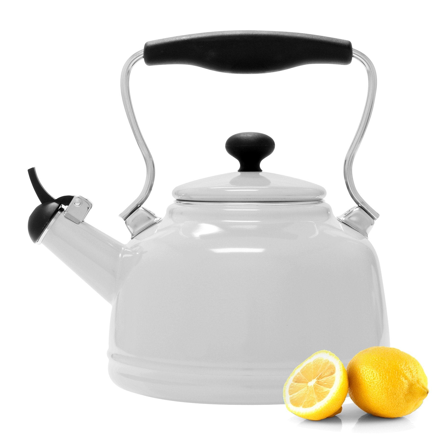 Chantal Vintage Tea Kettle - 1.8L Stainless Steel Whistling Stovetop Teapot - Perfect for Home, Office & Gift Giving - Classic Design for Tea Lovers & Cozy Moments