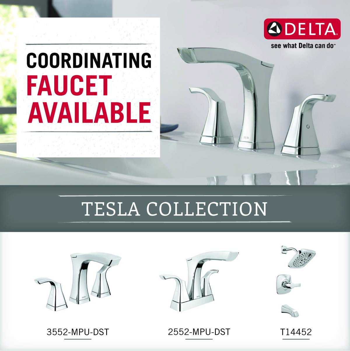 Delta Faucet Tesla 24-Inch Chrome Towel Bar - Bathroom Accessory for Modern Homes, Perfect for Bathrooms, Spas & Luxury Hotels