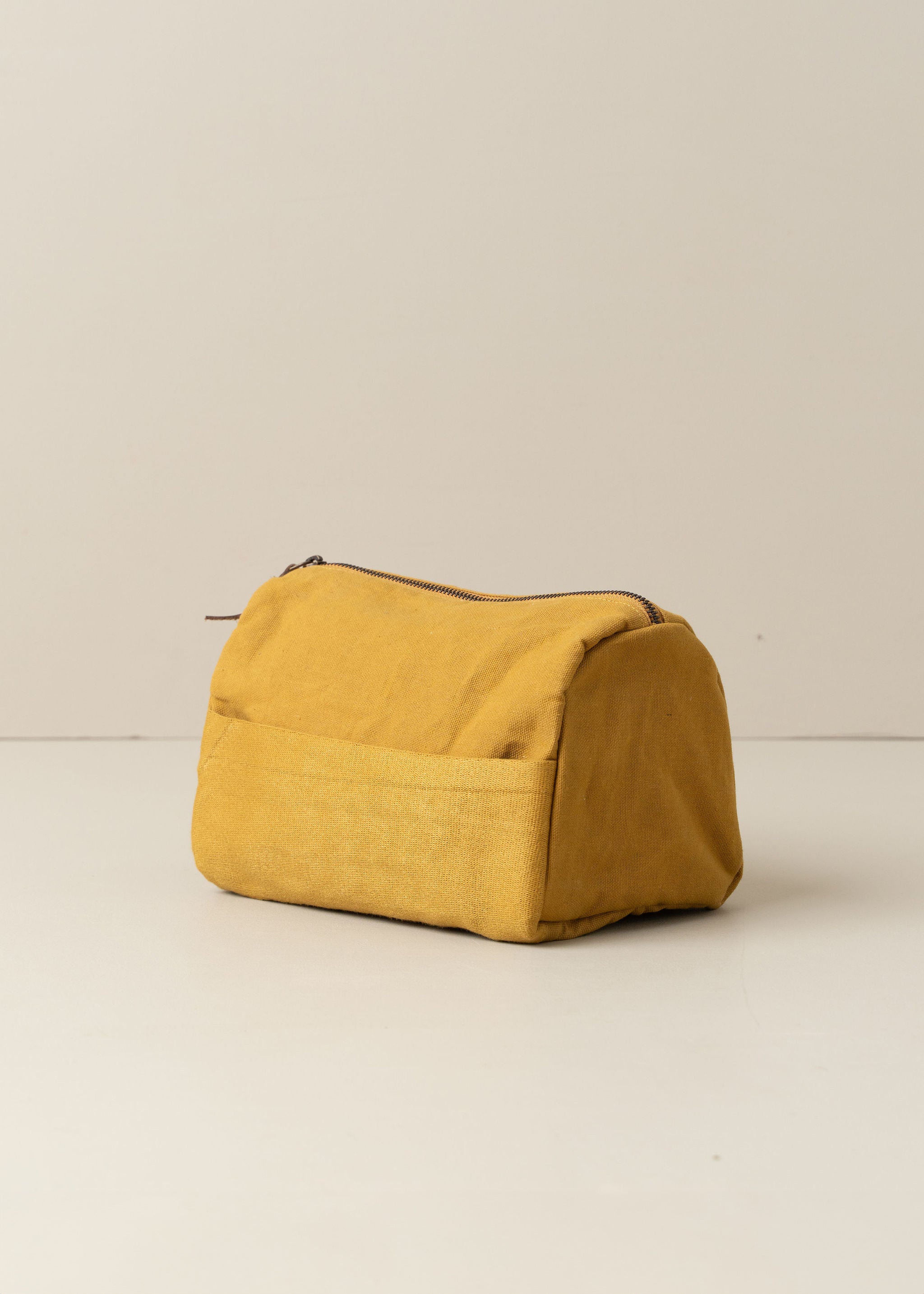 Journey Toiletry Canvas Bag - Waterproof Travel Cosmetic Organizer (Mustard Yellow) | Perfect for Camping, Gym & Weekend Getaways