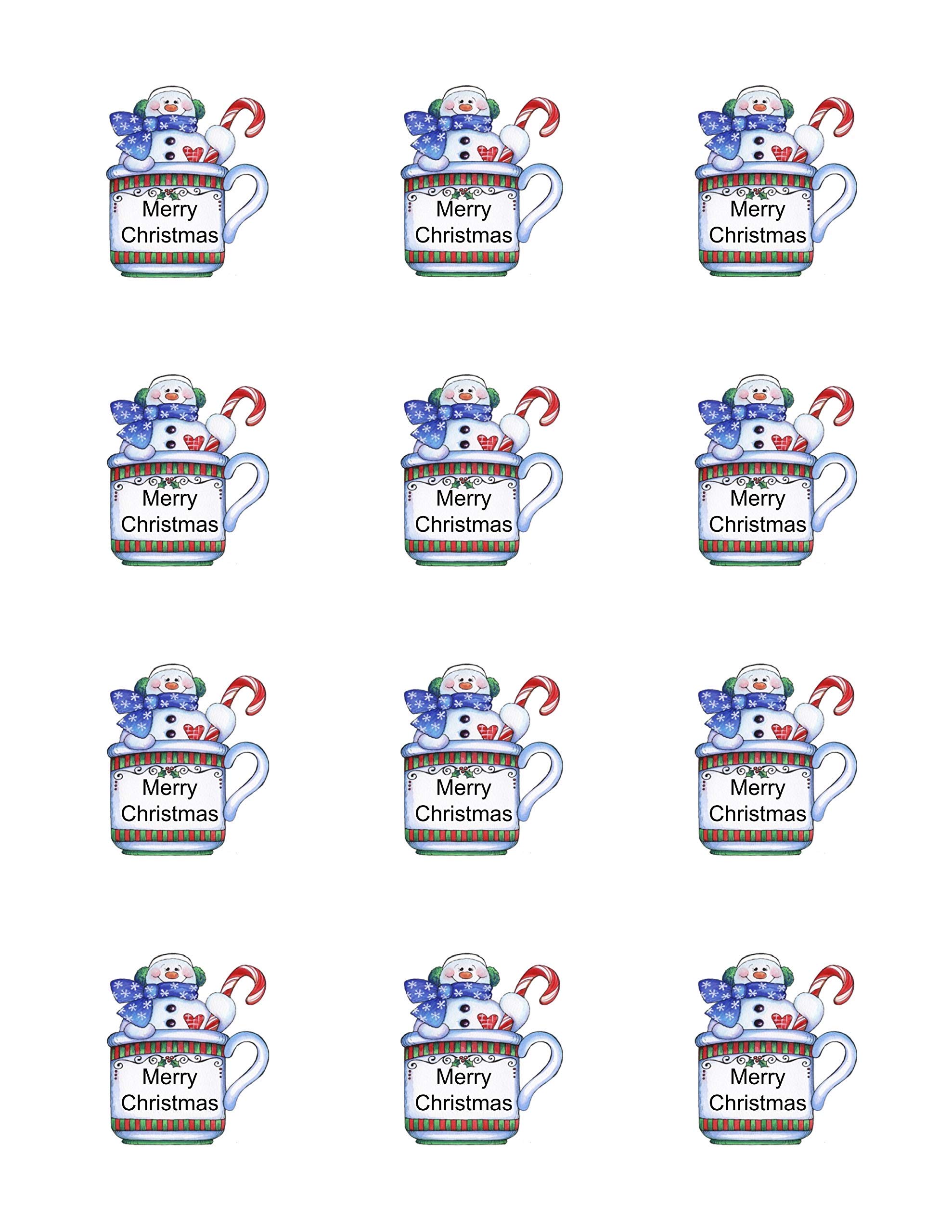 Edible Rice Paper Unicorn Cupcake Toppers - Christmas Party Decorations for Cookies, Cakes & Desserts - Perfect for Holiday Baking, Birthday Parties & Baby Showers