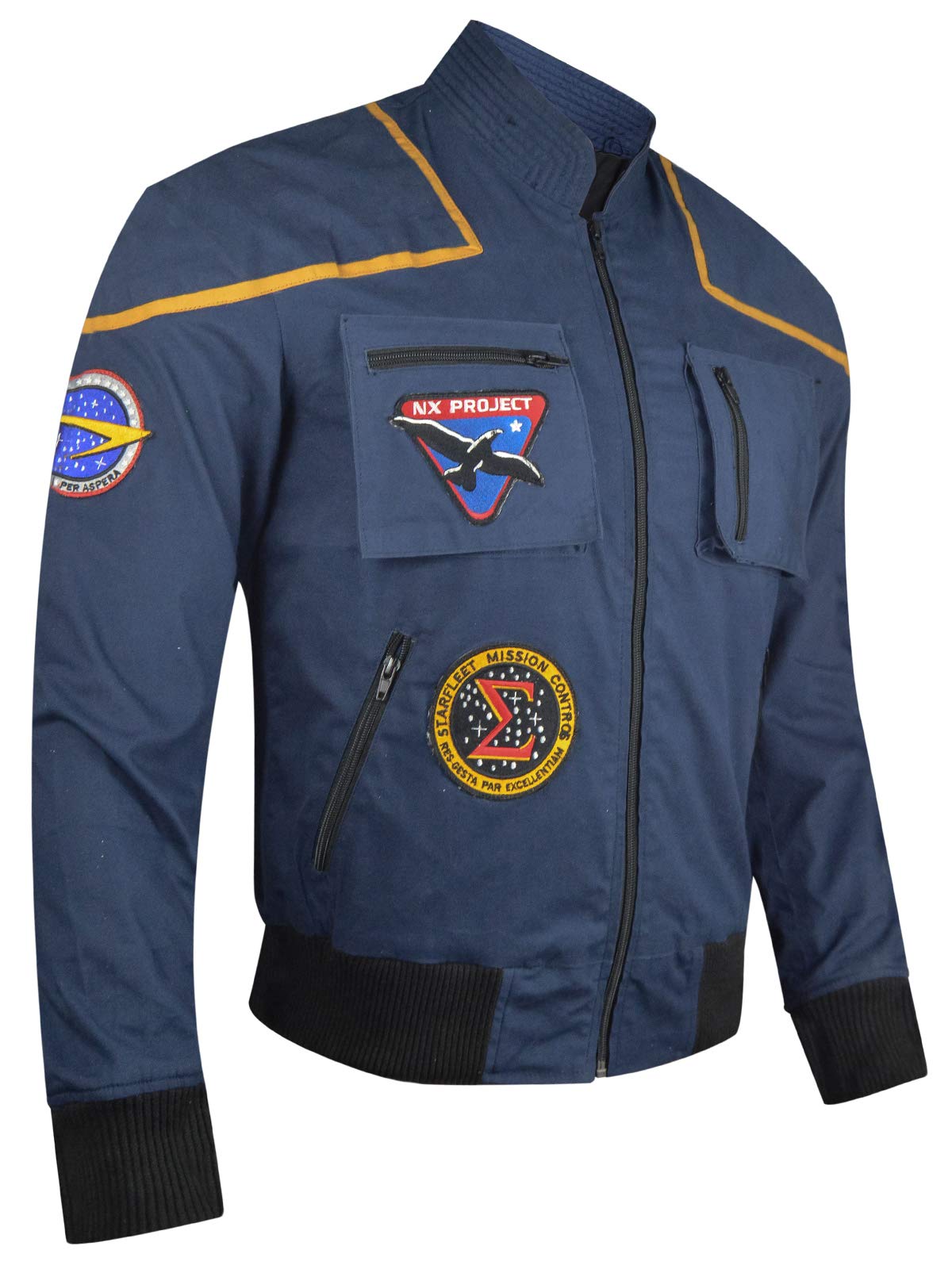 Space Pilot Uniform Star Jacket - Sci-Fi Costume for Cosplay & Halloween - Cotton Astronaut Suit Inspired by Jonathan Trek Archer - Perfect for Space-Themed Parties & Conventions