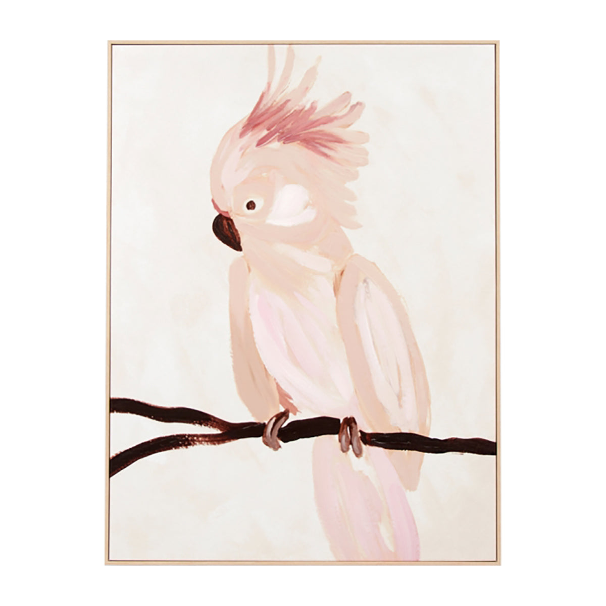 Beautiful Cockatoo Portrait 2 - Framed Canvas Wall Art for Home & Office Decor - Perfect for Living Room, Bedroom or Gift