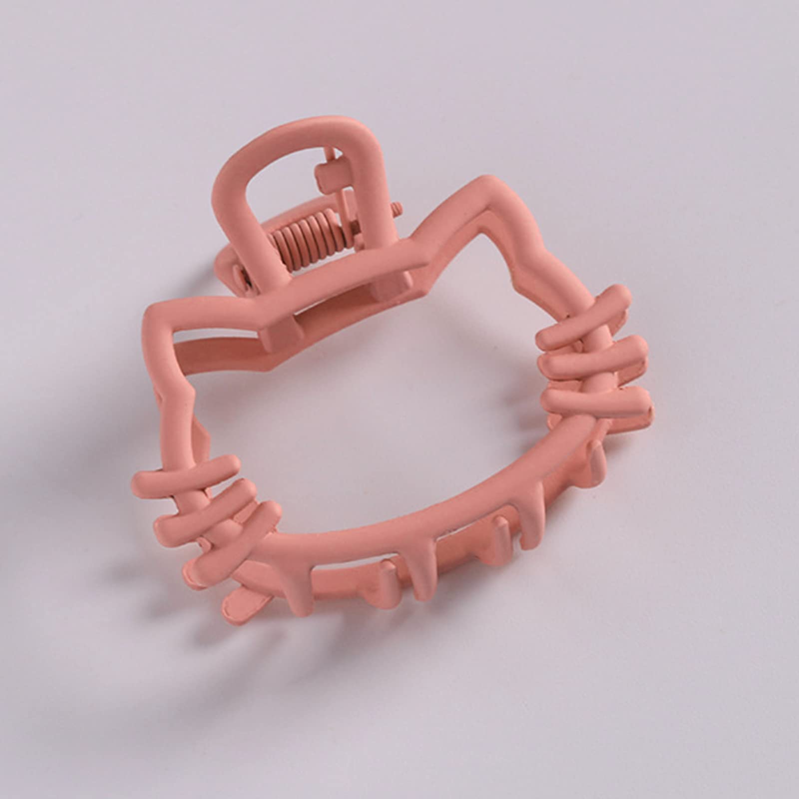 Cute Pink Cat Hair Claw Clip for Women & Girls - Styling Thin/Medium Hair for Daily & Party