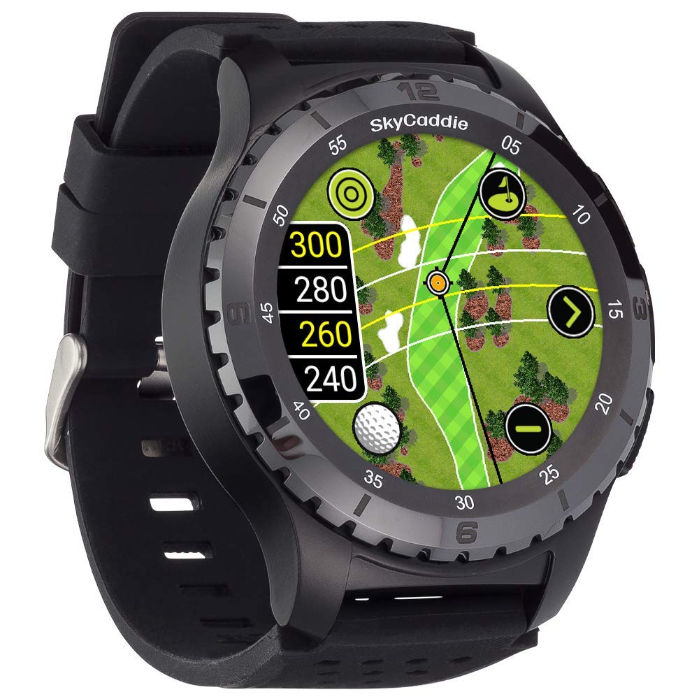 SkyCaddie LX5C Golf GPS Watch with Ceramic Bezel - Black | Accurate Yardage Measurements for Golfers | Perfect for Course Play & Practice Sessions