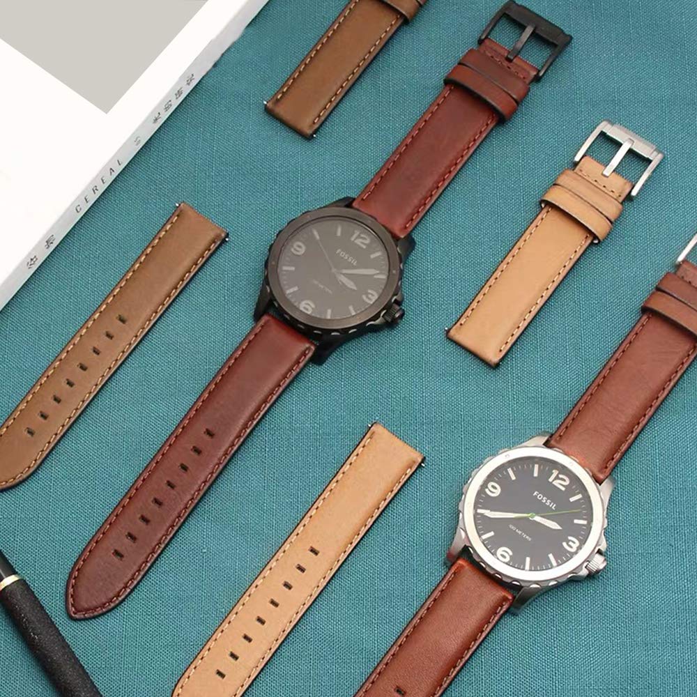 Premium Genuine Calfskin Leather Watch Band for Men - Compatible with Timex Watches | Durable & Stylish Replacement Strap for Casual, Business & Everyday Wear