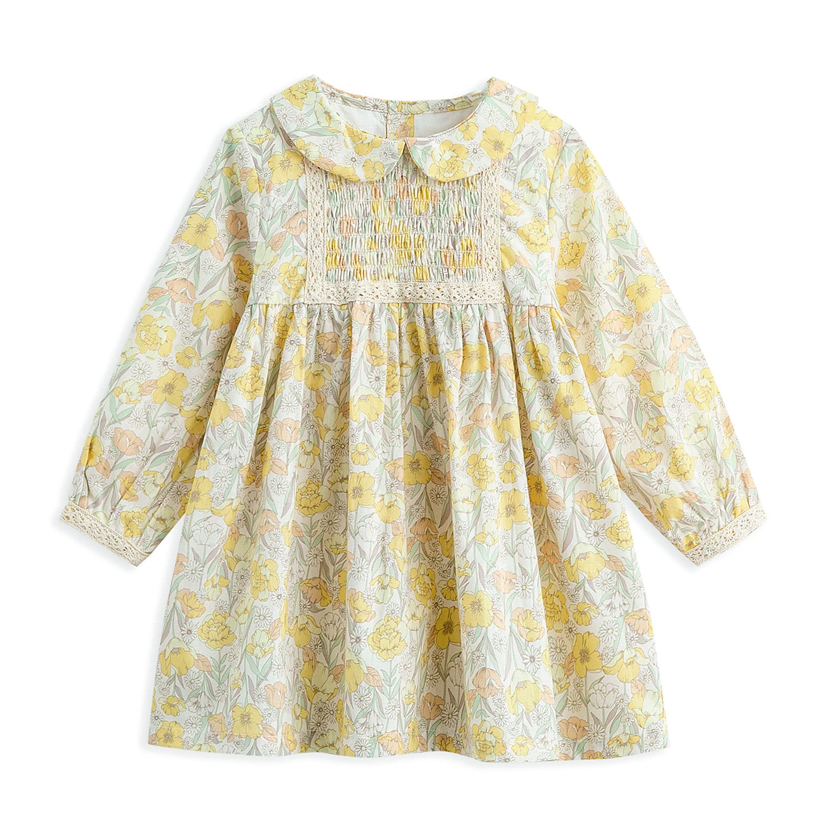 Simplee Kids Baby Girls Floral Print Casual Sundress - Toddler Princess Dress for Summer Playdates, Beach Outings & Birthday Parties
