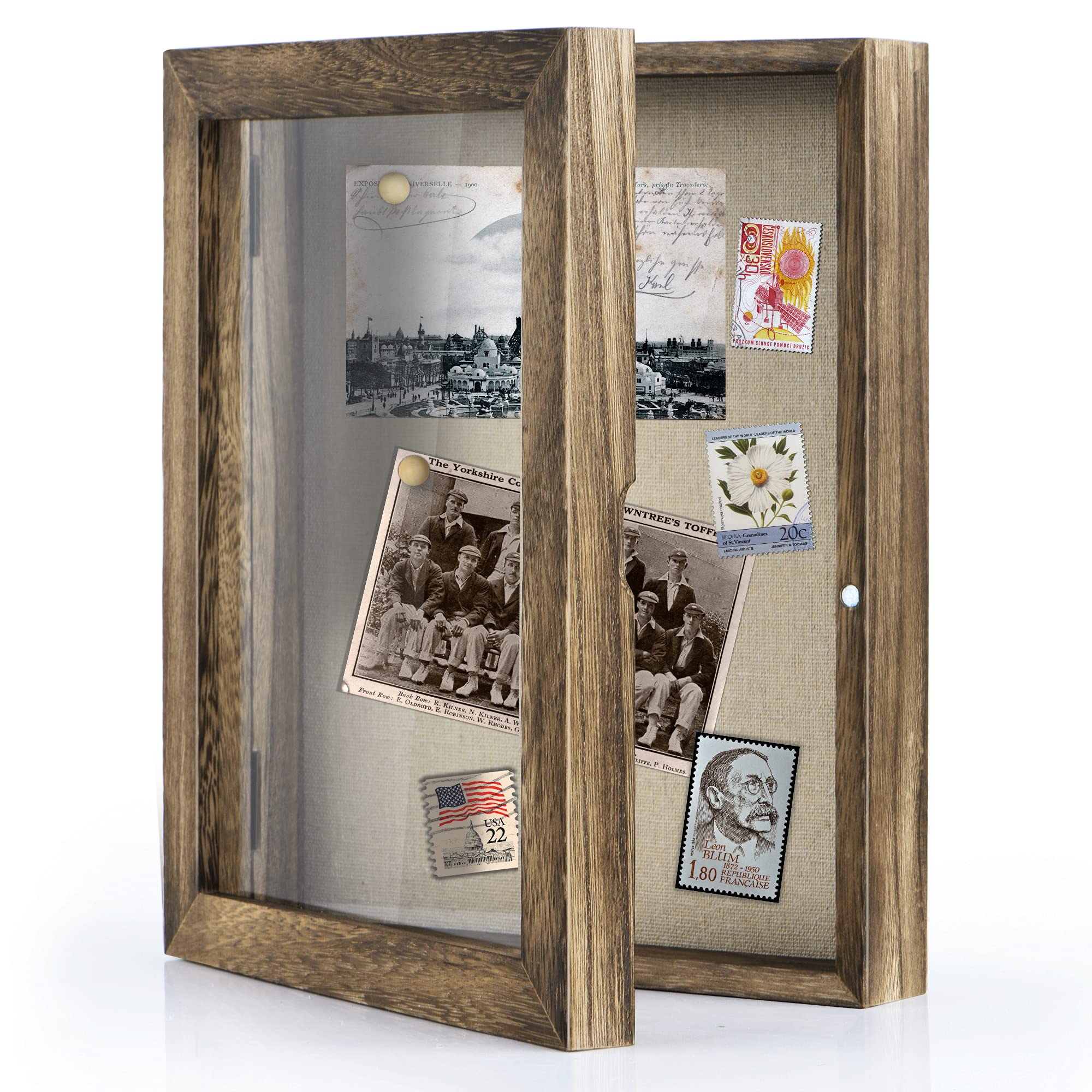 Love-KANKEI 8x10 Shadow Box Frame - Carbonized Black Display Case for Medals, Awards, Photos & Memorabilia | Perfect for Home Decor, Office Display & Memory Keepsake Gifts