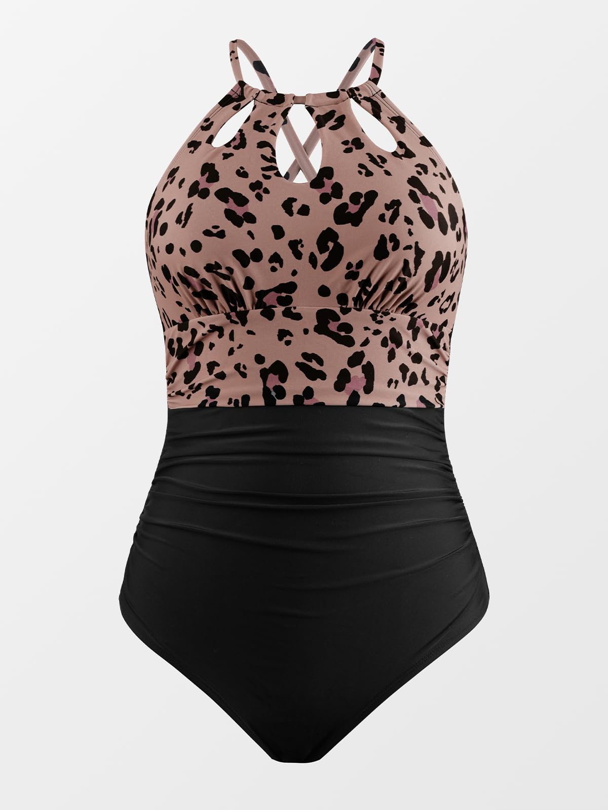 CUPSHE Women's High Neck One Piece Swimsuit - Tummy Control Bathing Suit for Swimming, Beach & Vacation | Plus Size Swimwear for Women