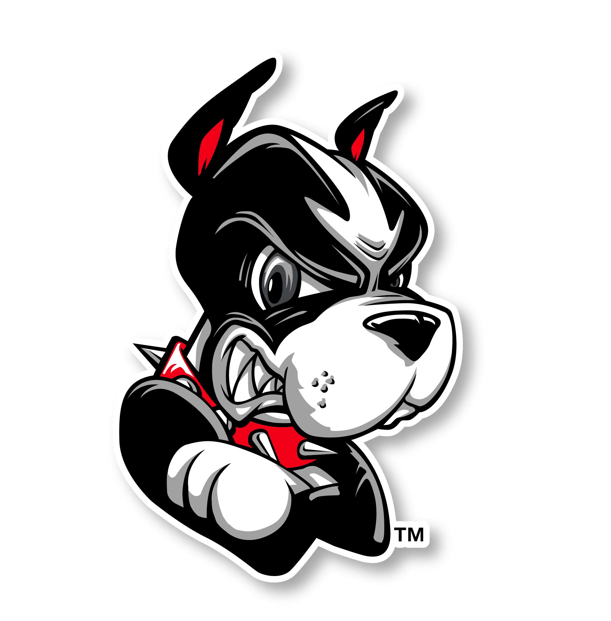 Boston Terriers 6 Inch Vinyl Mascot Decal Sticker 4-Pack - Durable Waterproof Decals for Cars, Laptops & Windows - Perfect for Pet Lovers & Boston Terrier Fans