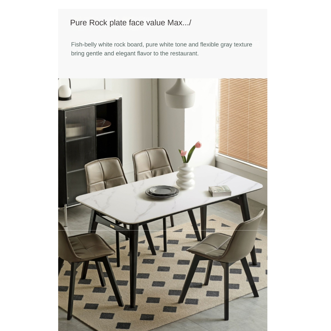 Solid Oak Wood Luxury Dining Table - Elegant & Durable for Formal Dining Rooms, Kitchens, and Entertaining Spaces
