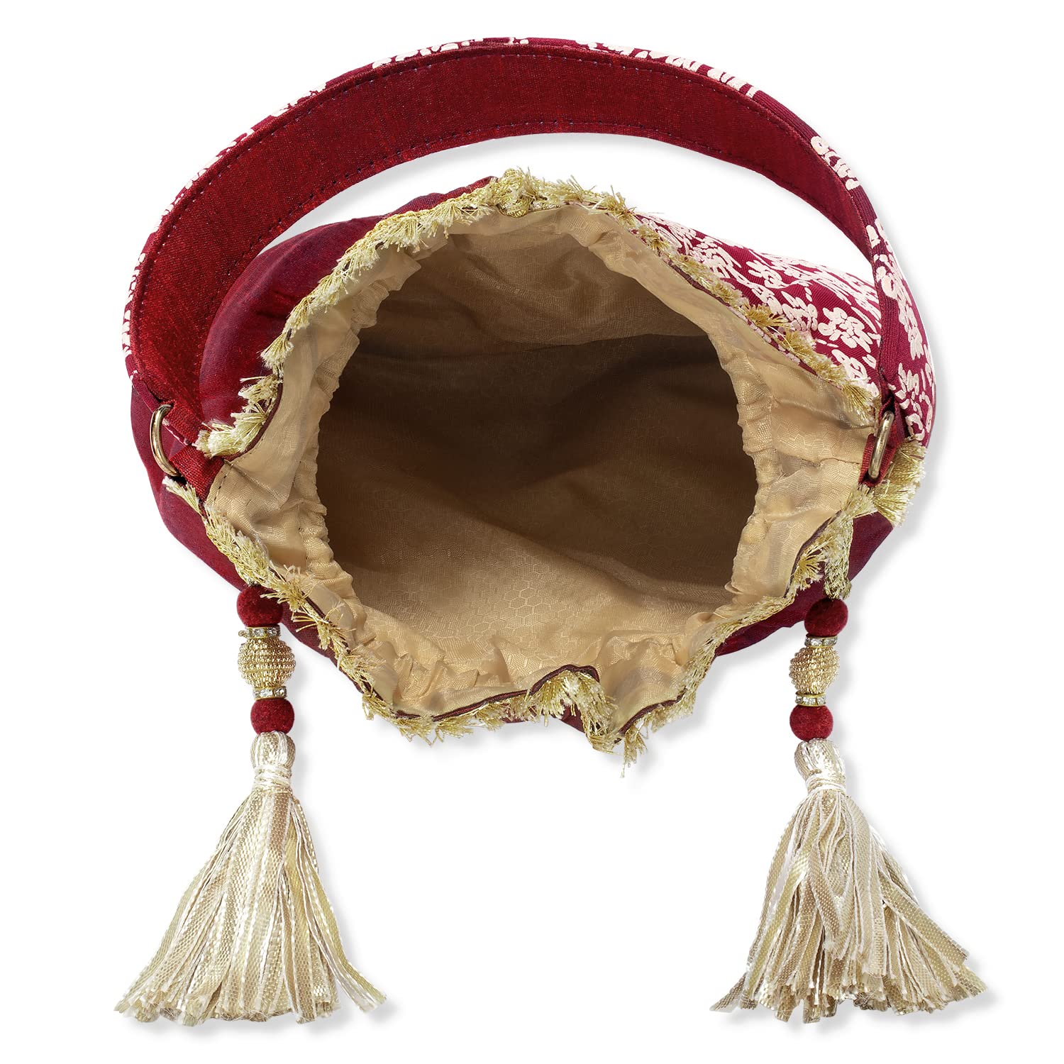 Elegant Aheli Indian Potli Bags for Women - Ethnic Beaded Clutch Purse with Drawstring for Weddings, Parties & Evening Events | Perfect Bridal Gift & Traditional Accessory