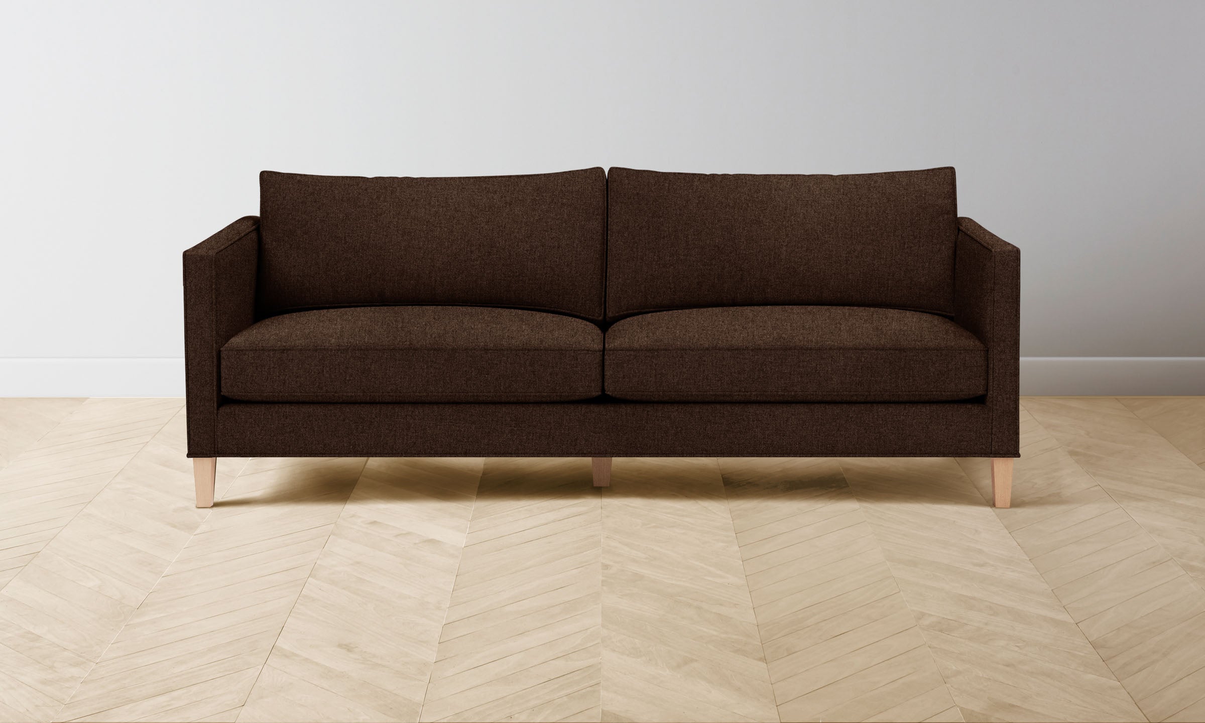 Premium Crosby Sectional Sofa - Italian Brushed Wool Upholstery in Rich Cocoa Brown | Perfect for Living Room, Lounge & Family Gatherings