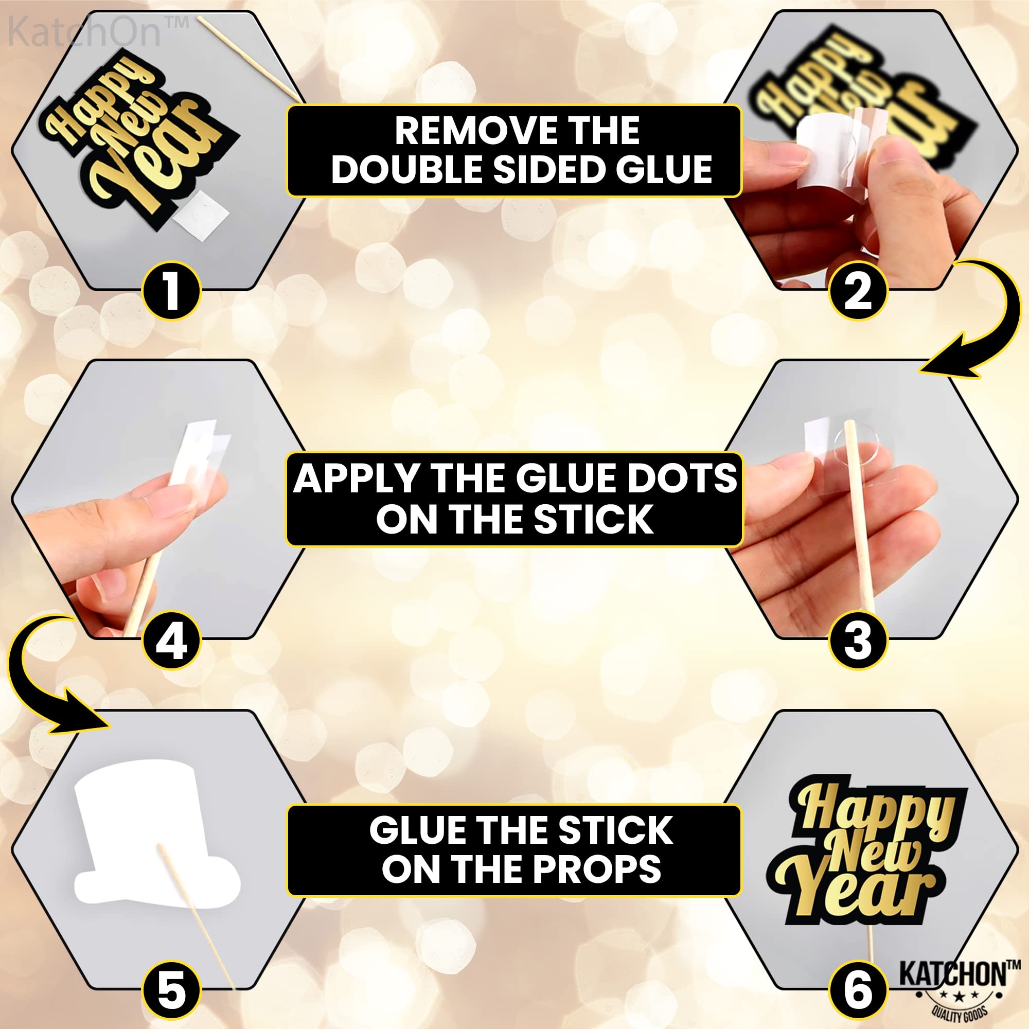 2023 New Year's Eve Photo Booth Props Kit - DIY Party Decorations for NYE Celebrations, Christmas, and Holiday Gatherings - Fun Backdrop Accessories for Family Photos & Social Media