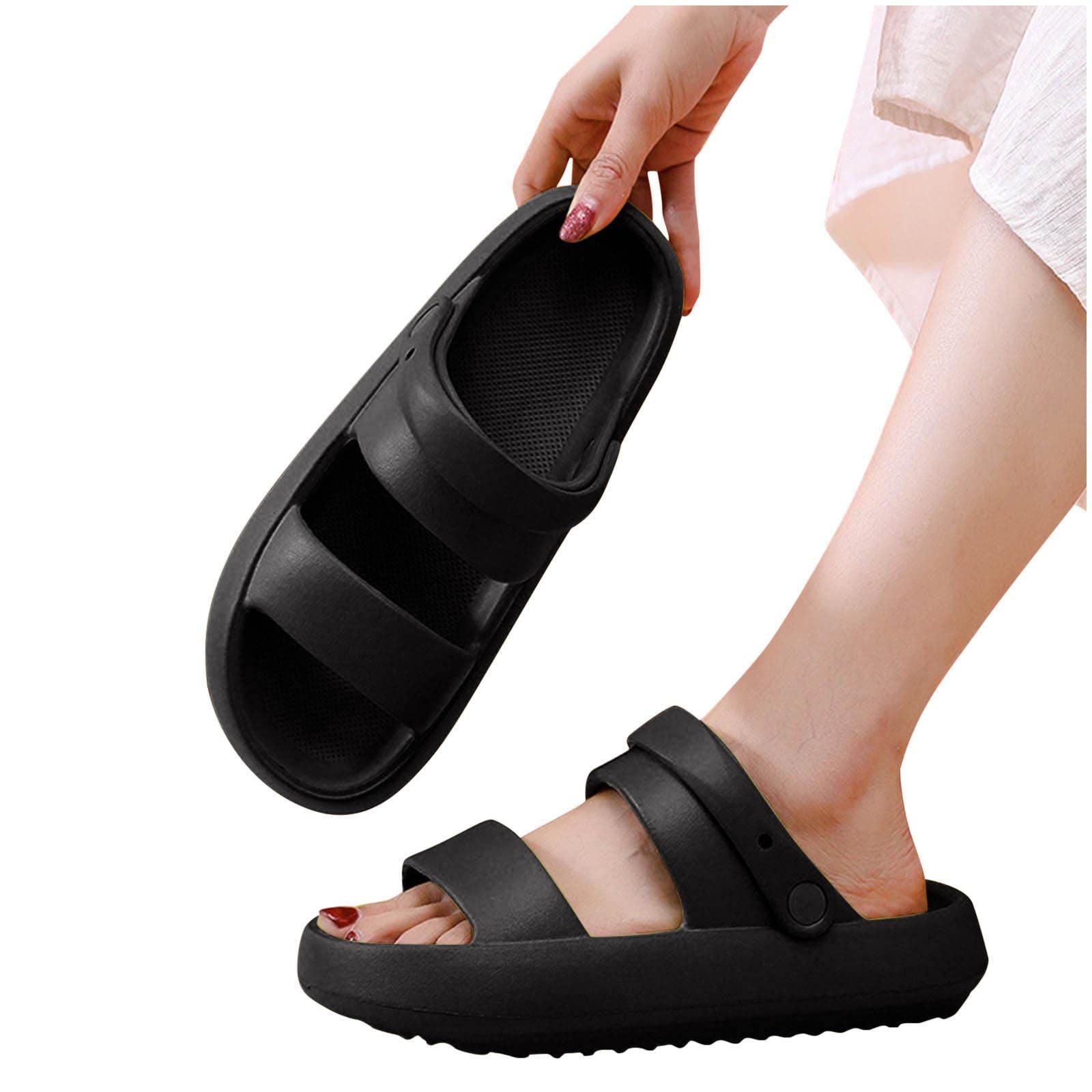 Oiangi Anti-Slip Couple Sandals for Women & Men - Comfortable Summer Open Toe Platform Slippers - Breathable Beach Slides for Outdoor, Poolside, and Vacation Wear
