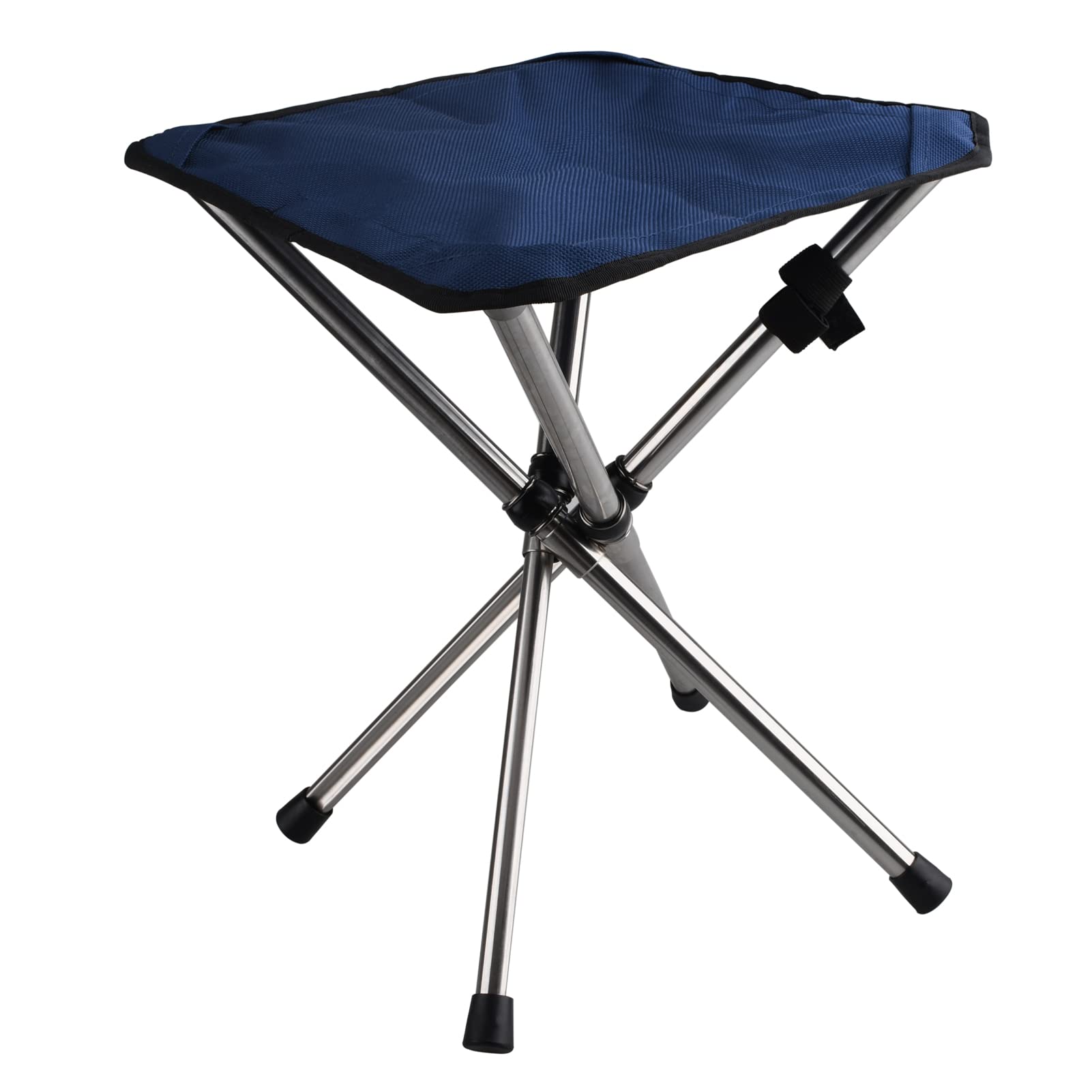 Azarxis Foldable Tripod Stool - Portable Telescopic Camping Chair, Lightweight Compact Stool for Outdoor Activities, Hiking, Fishing, Picnic, Beach, BBQ, Travel, Backpacking & Garden Seating with Carry Bag (Blue) - Perfect for Camping Trips, Outdoor Adventures & Relaxing in Nature