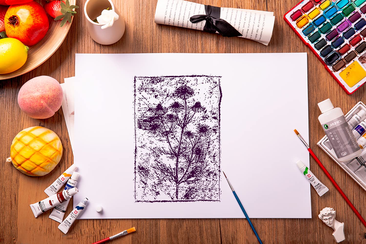 Daisy Flower Clear Stamps for Card Making, Scrapbooking & DIY Crafts - Transparent Rubber Seal Stamps for Photo Albums, Invitations & Journaling - Perfect for Wedding, Birthday & Home Decor Projects