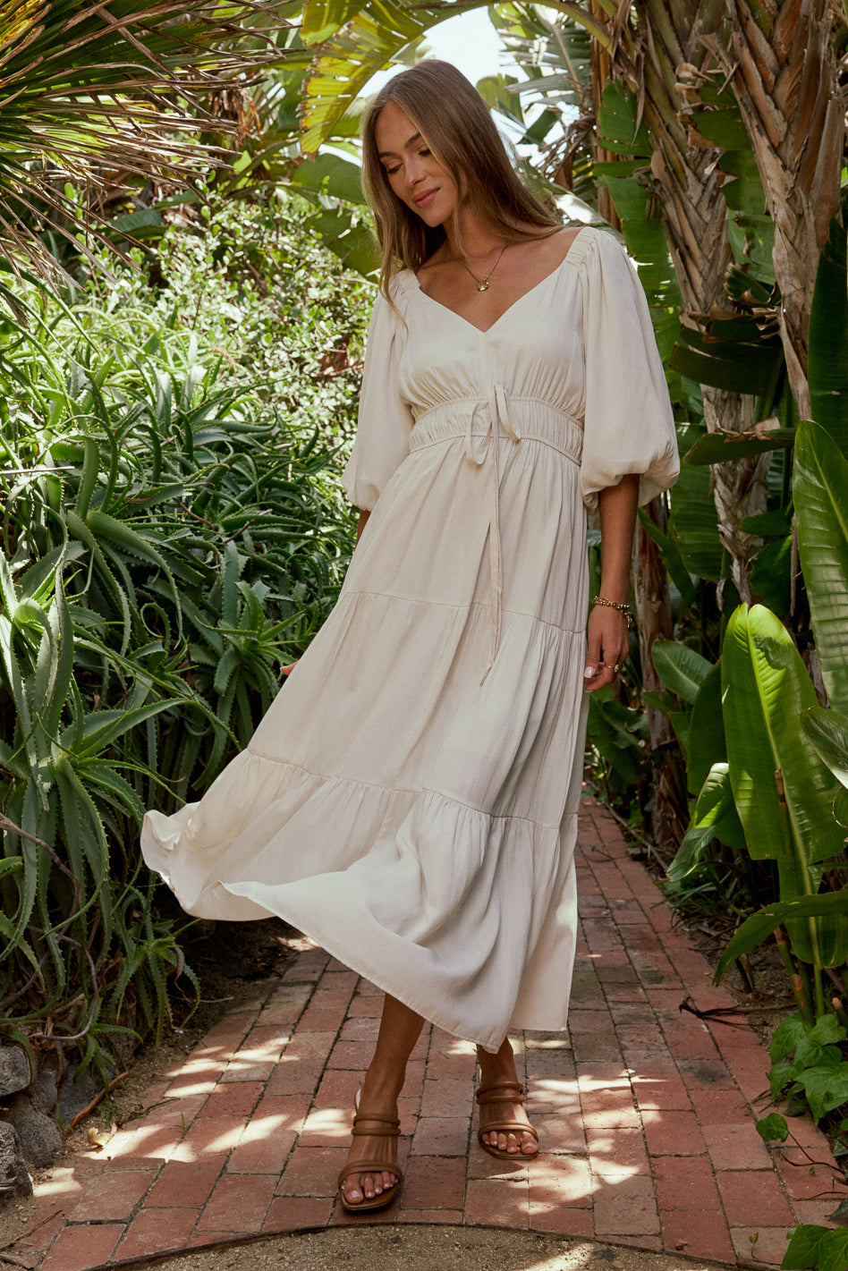 Kippa Women's Tiered Midi Dress - Flowy Summer Casual Dress with Ruffles for Beach, Party & Vacation | Plus Size Options Available