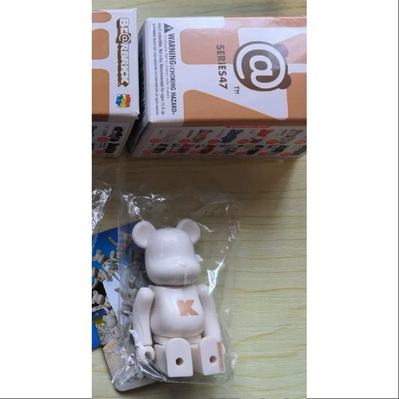 Bearbrick Series 47 BASIC Word K 100% Collectible Vinyl Art Toy - Limited Edition Japanese Designer Figure for Home Decor, Office Display & Pop Culture Enthusiasts