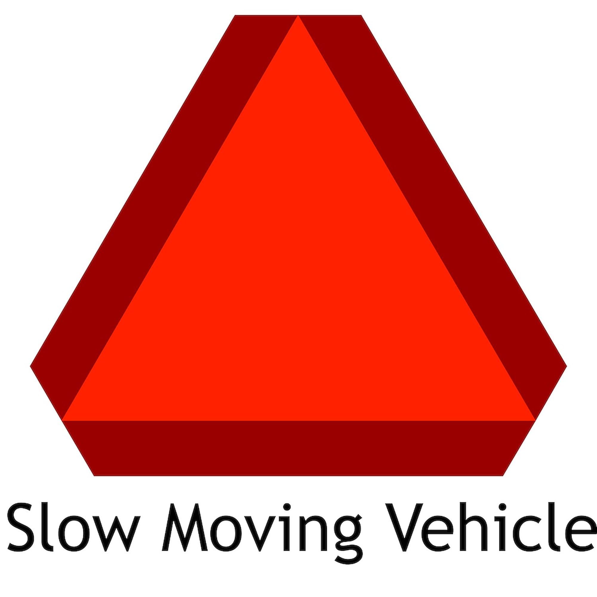 Slow Moving Vehicle Sign Sweatshirt - Classic Crew Neck Lightweight Pullover for Safety Awareness | Perfect for Road Crews, Golf Cart Drivers & Farm Equipment Operators