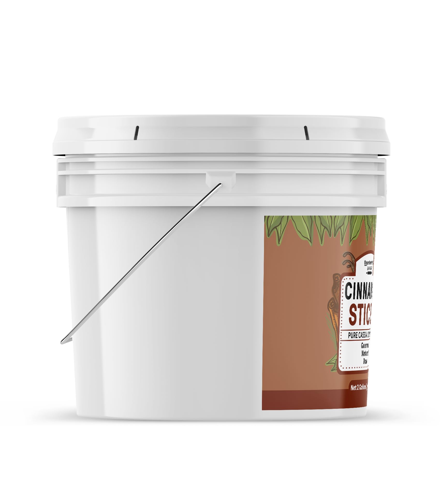 Premium Cassia Cinnamon Sticks - 2 Gallon Bulk Bucket | 100% Pure & Natural | Perfect for Cooking, Baking & Tea | Ideal for Restaurants, Bakeries & Home Chefs